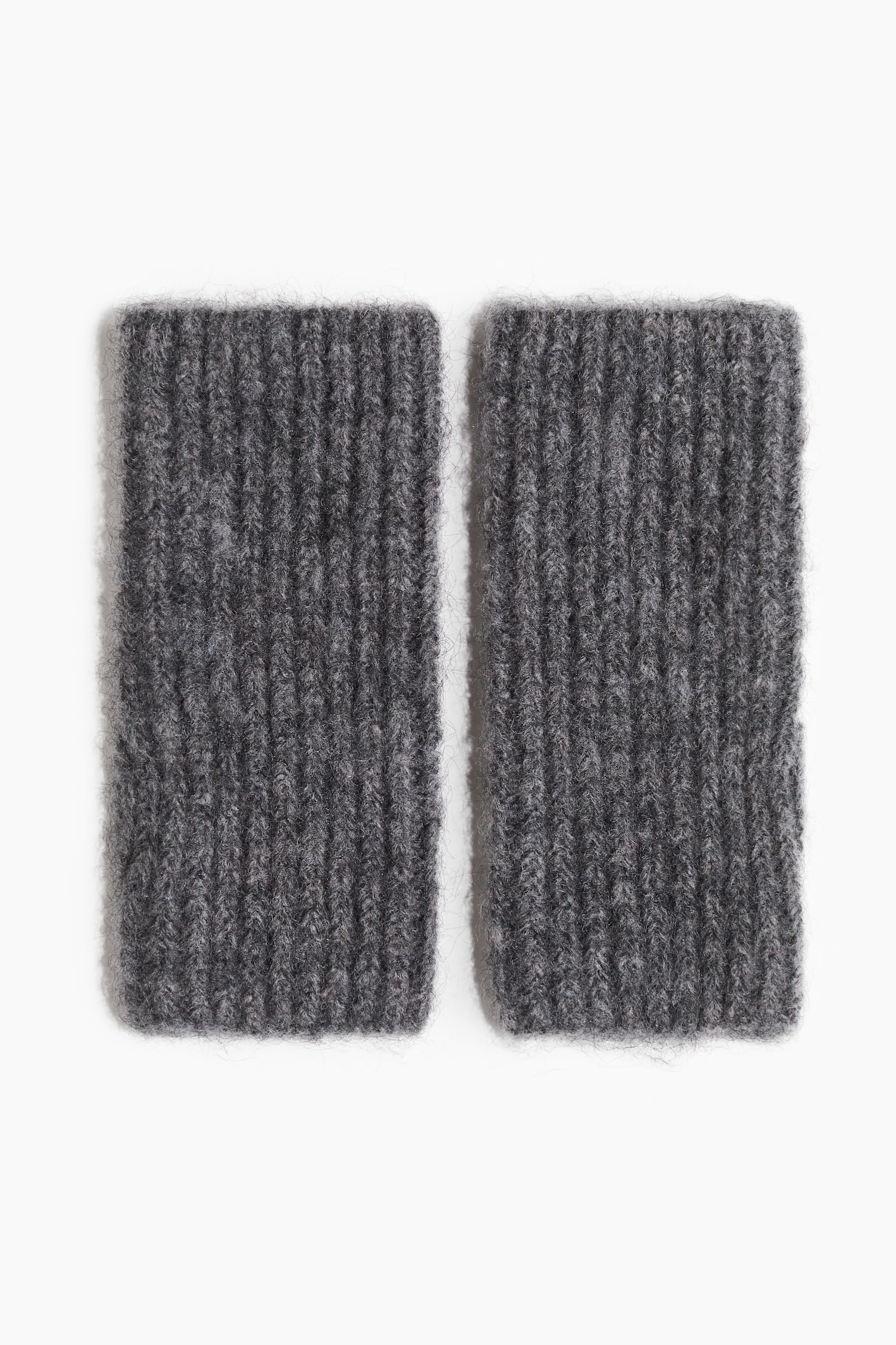 Fluffy wrist warmers - אפור כהה מלאנז' - 1