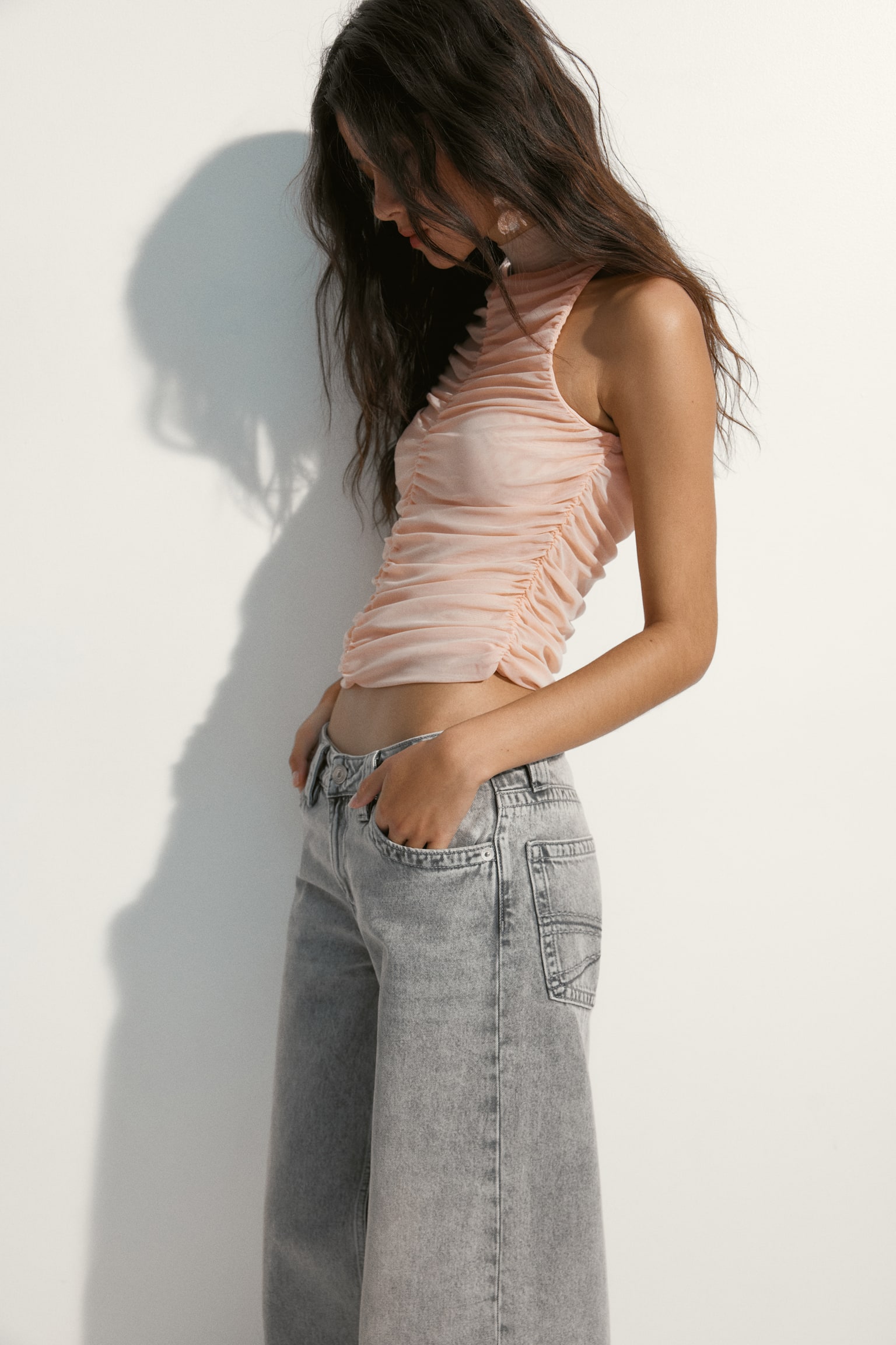 Ruched mesh top - 1