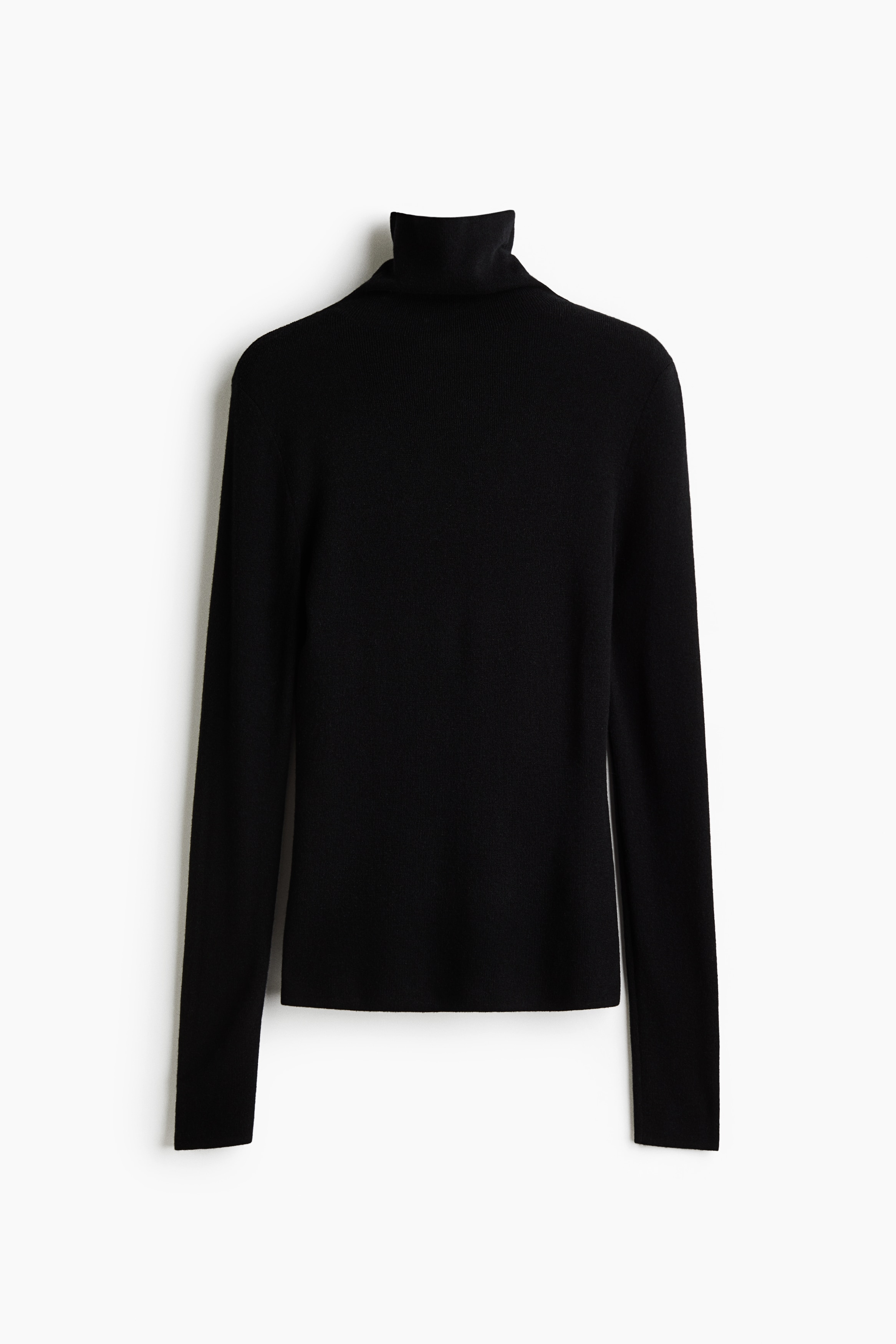 Cashmere-blend polo-neck jumper - Black/Light blue/Dark brown/Cream
