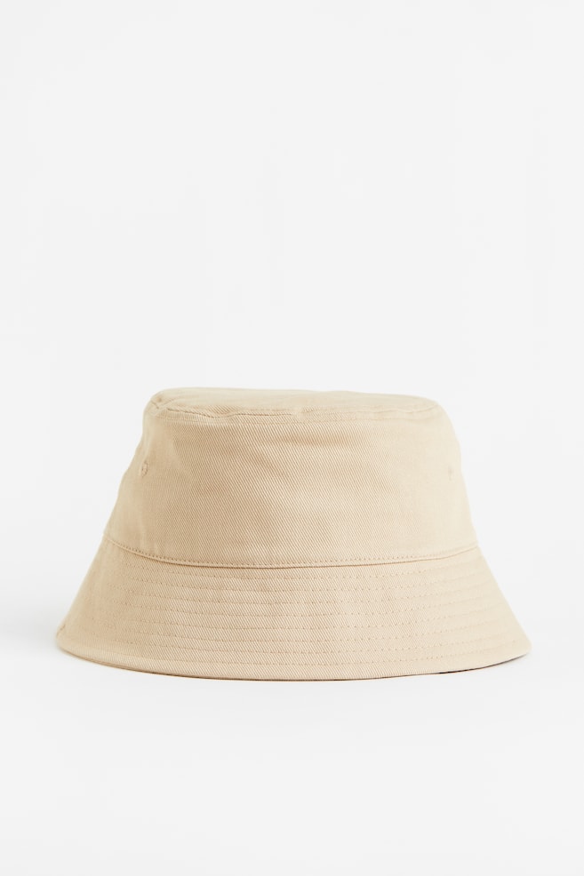 Cotton bucket hat - Beige/Black/White/Light blue - 2