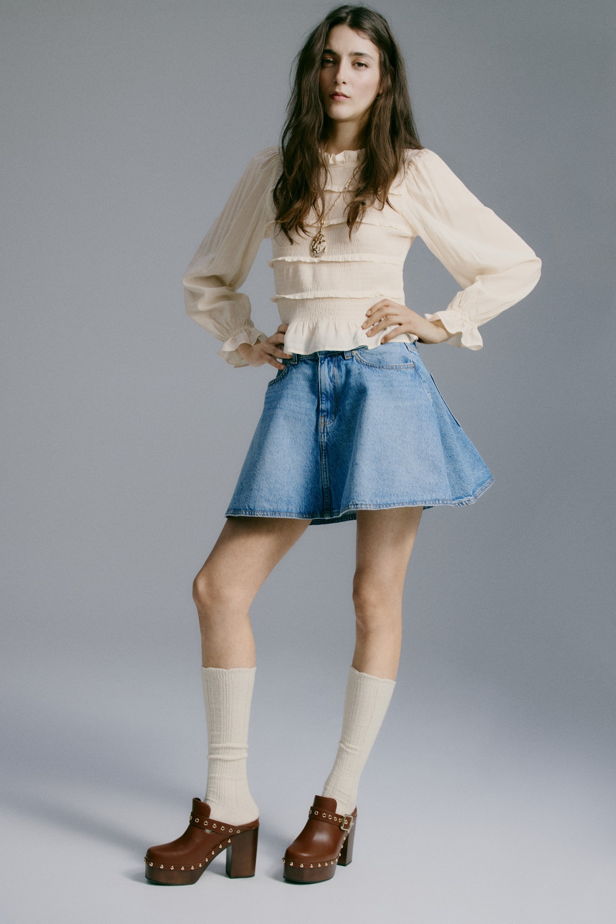 Smocked-Bodice Top