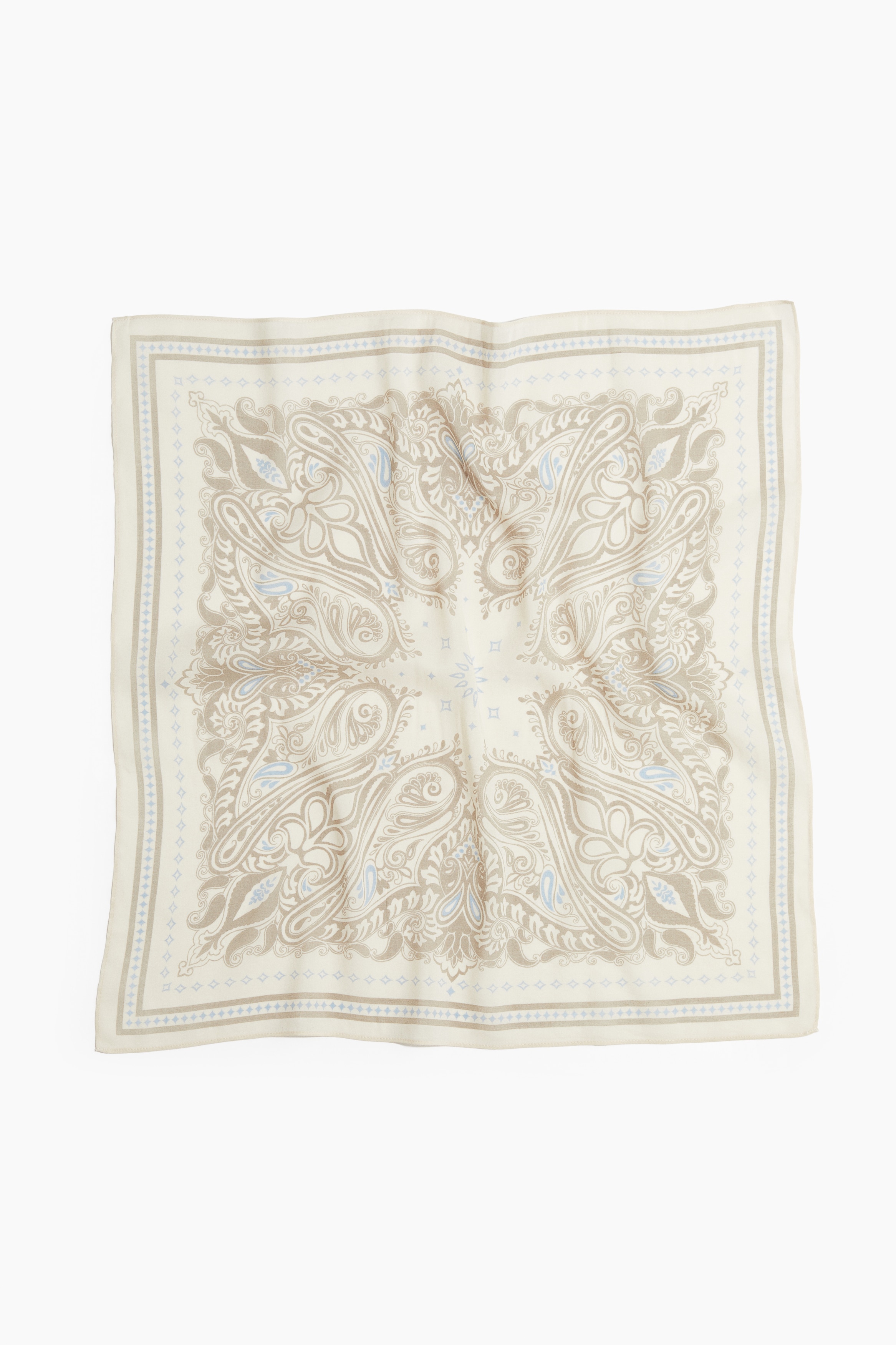 Pañuelo en mezcla de algodón - Beige/Estampado