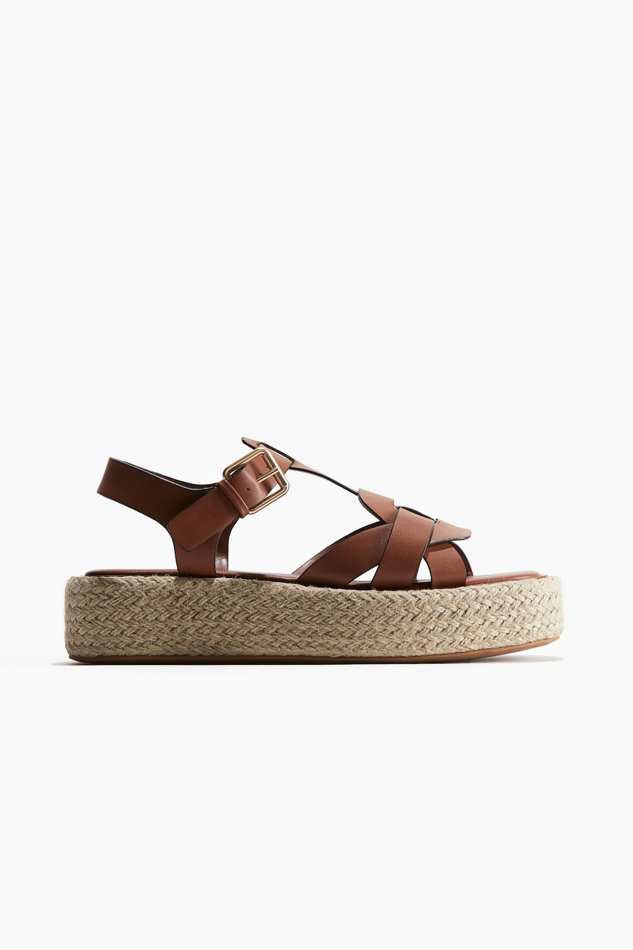Platform espadrille sandals Brown Ladies H&M