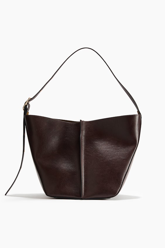 Женская сумка H&M Shoulder, цвет: Тёмный коричневый
