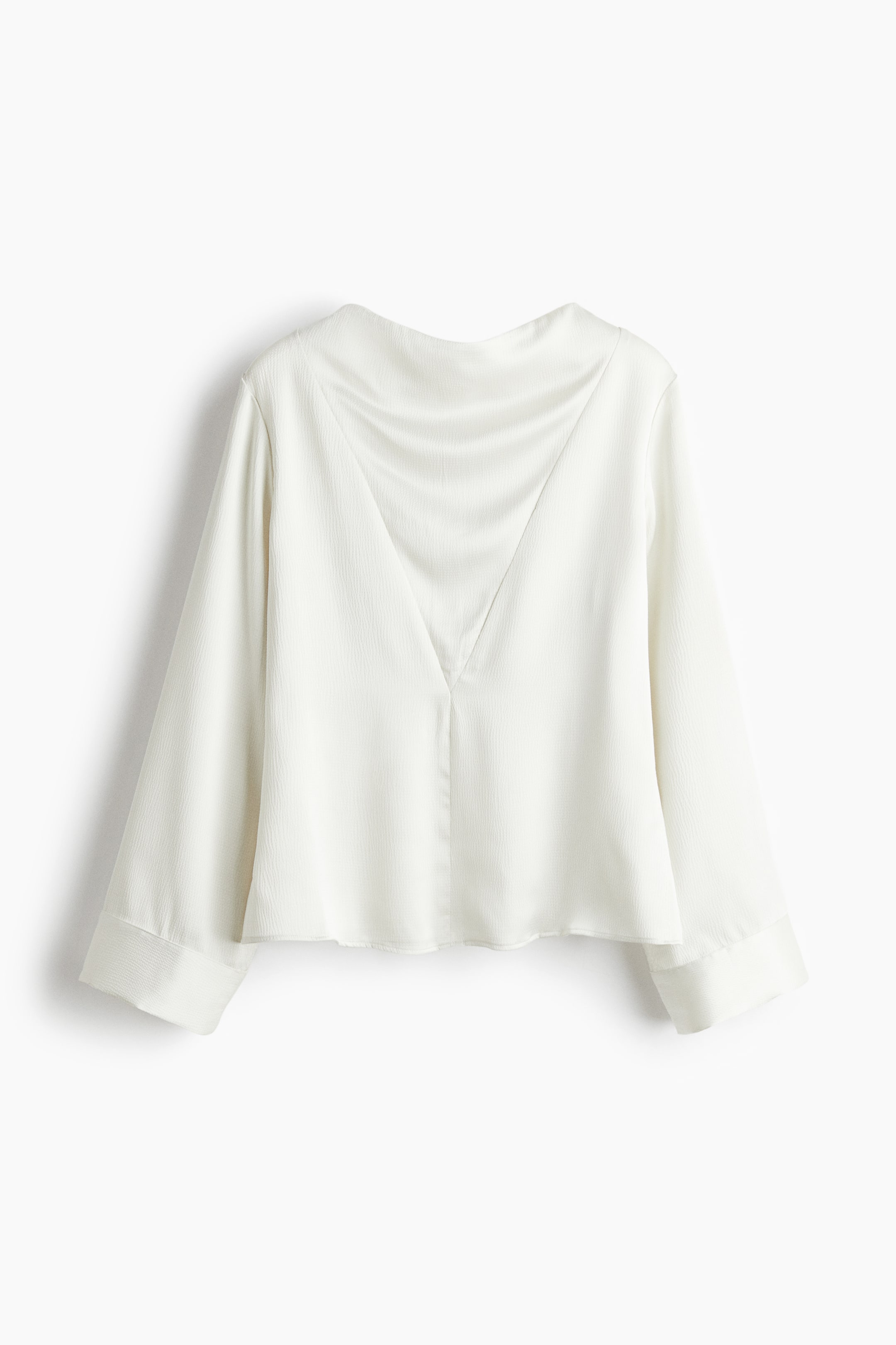 View larger image: Cowl-neck blouse - White | H&M PH 3