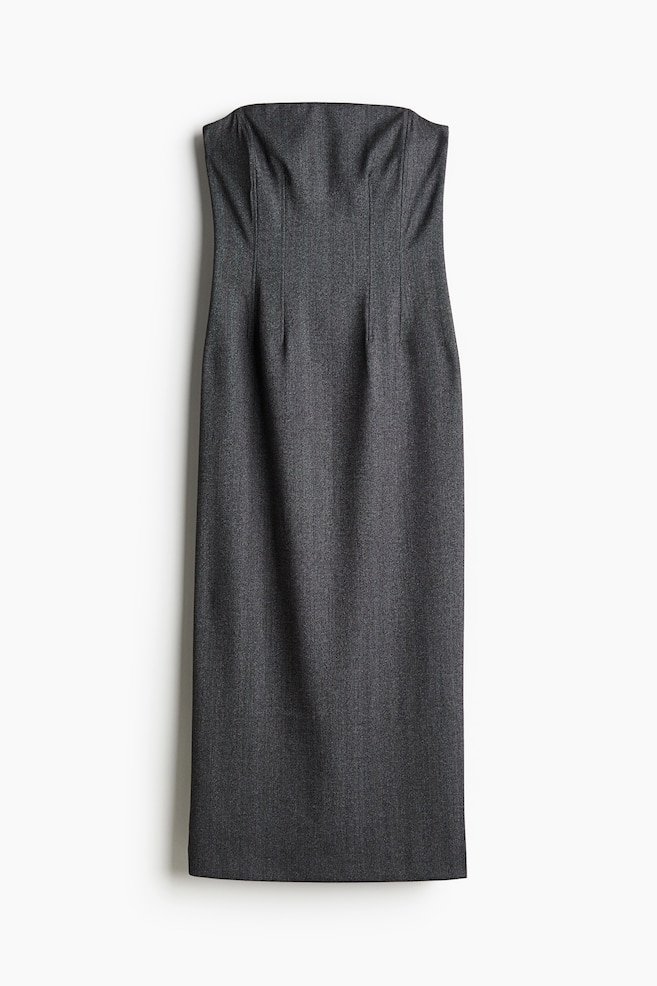 Bandeau dress - Dark grey marl - 1