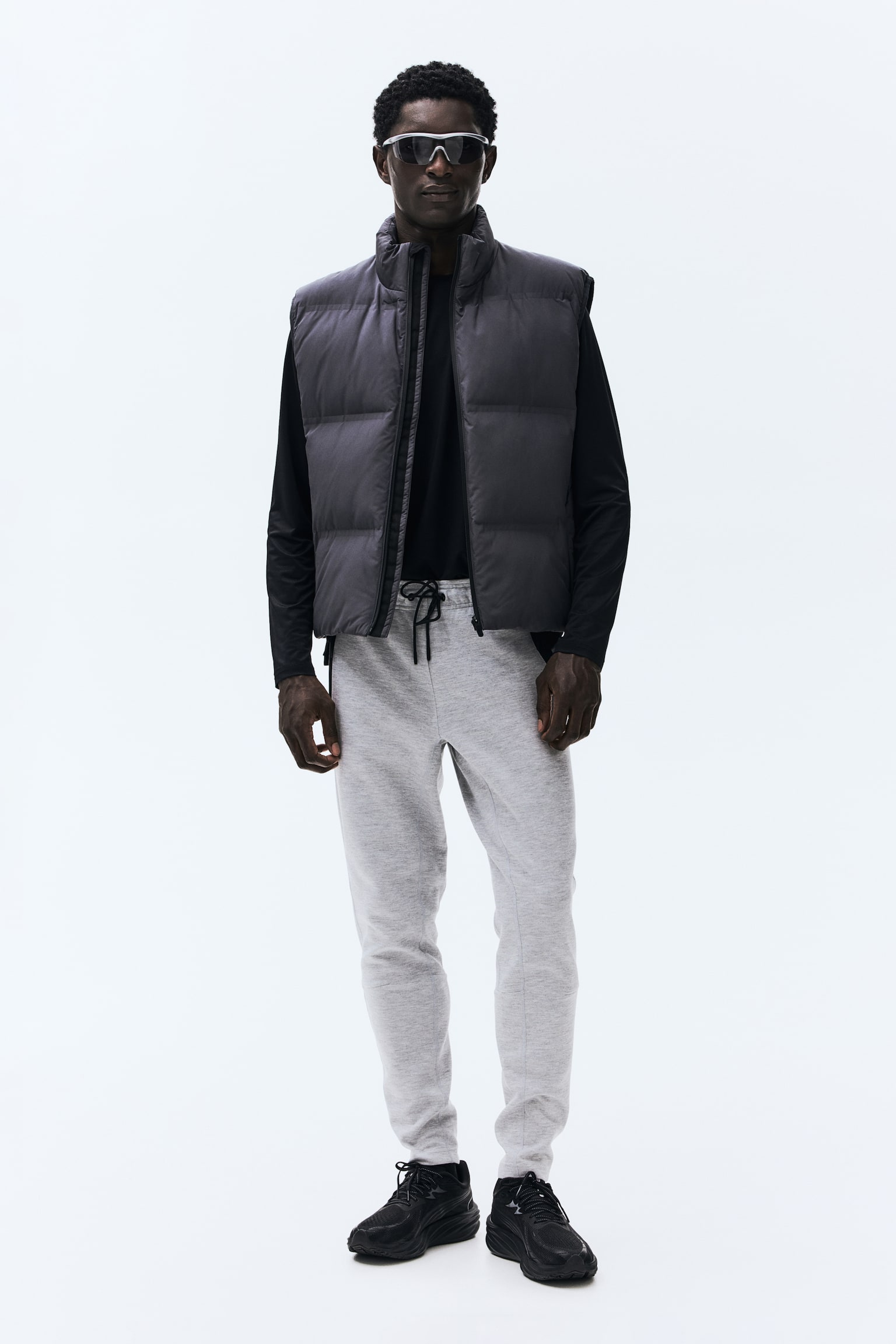 Slim Fit Sports joggers with DryMove™ - Light grey marl/Burgundy/Dark grey/Black - 6