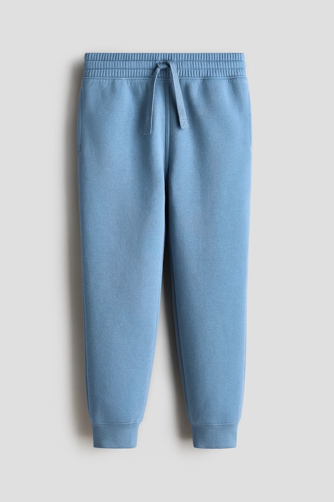 Pantalon jogger en coton - Bleu ancien/Beige clair/Gris clair chiné/Noir/Bleu marine/Bleu/Vert foncé/Beige chiné/Turquoise ancien/Gris clair - 1