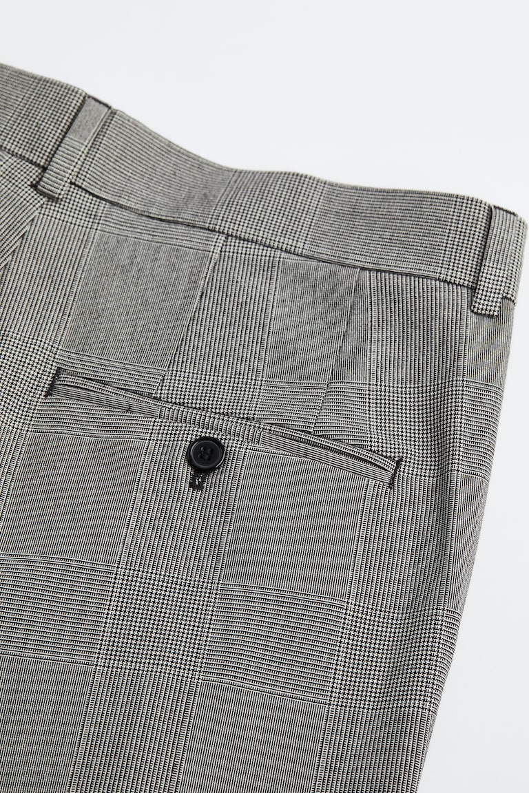 Slim Fit trousers Grey/Checked Men H&M IN