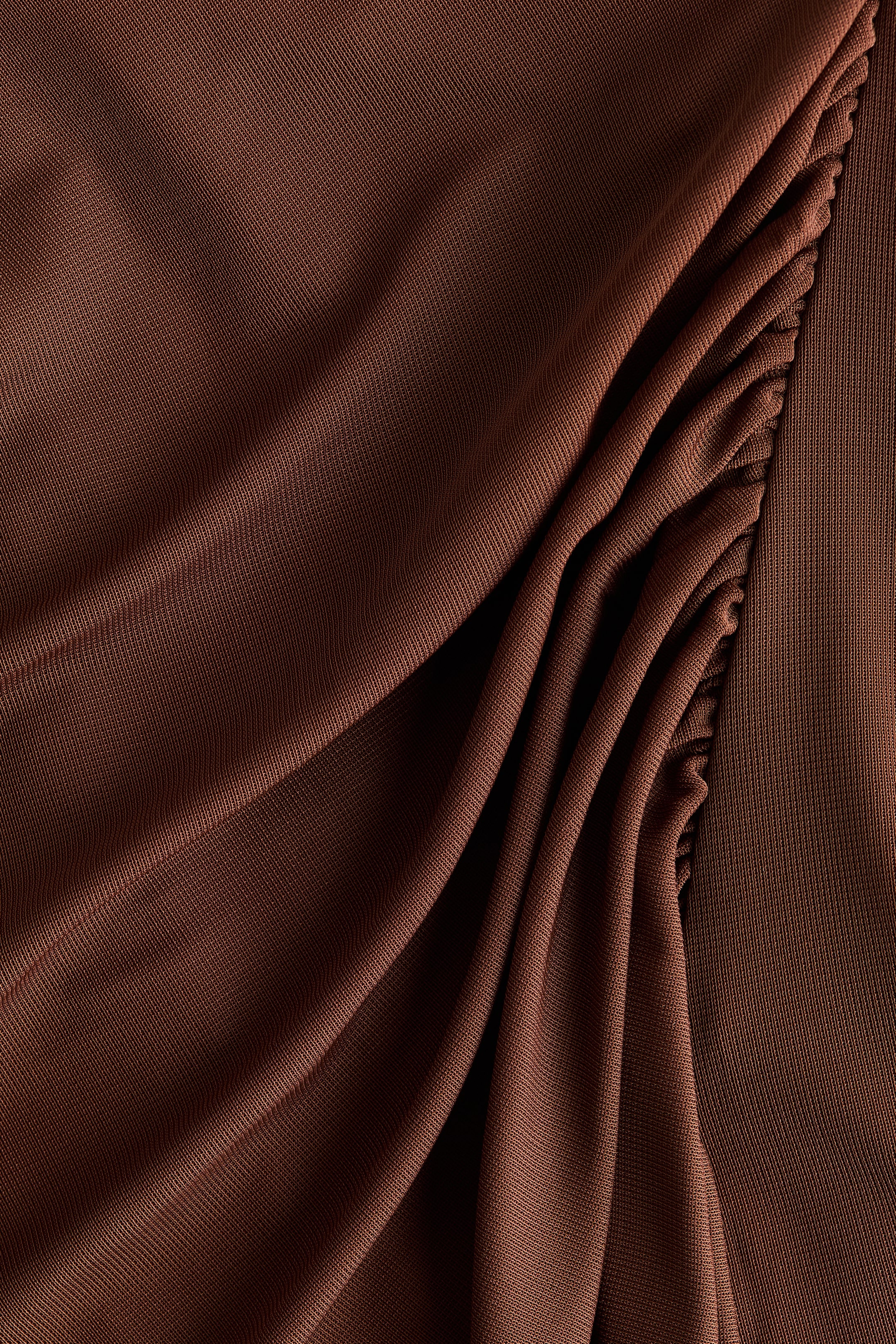 Draped Dress with Shoulder Pads