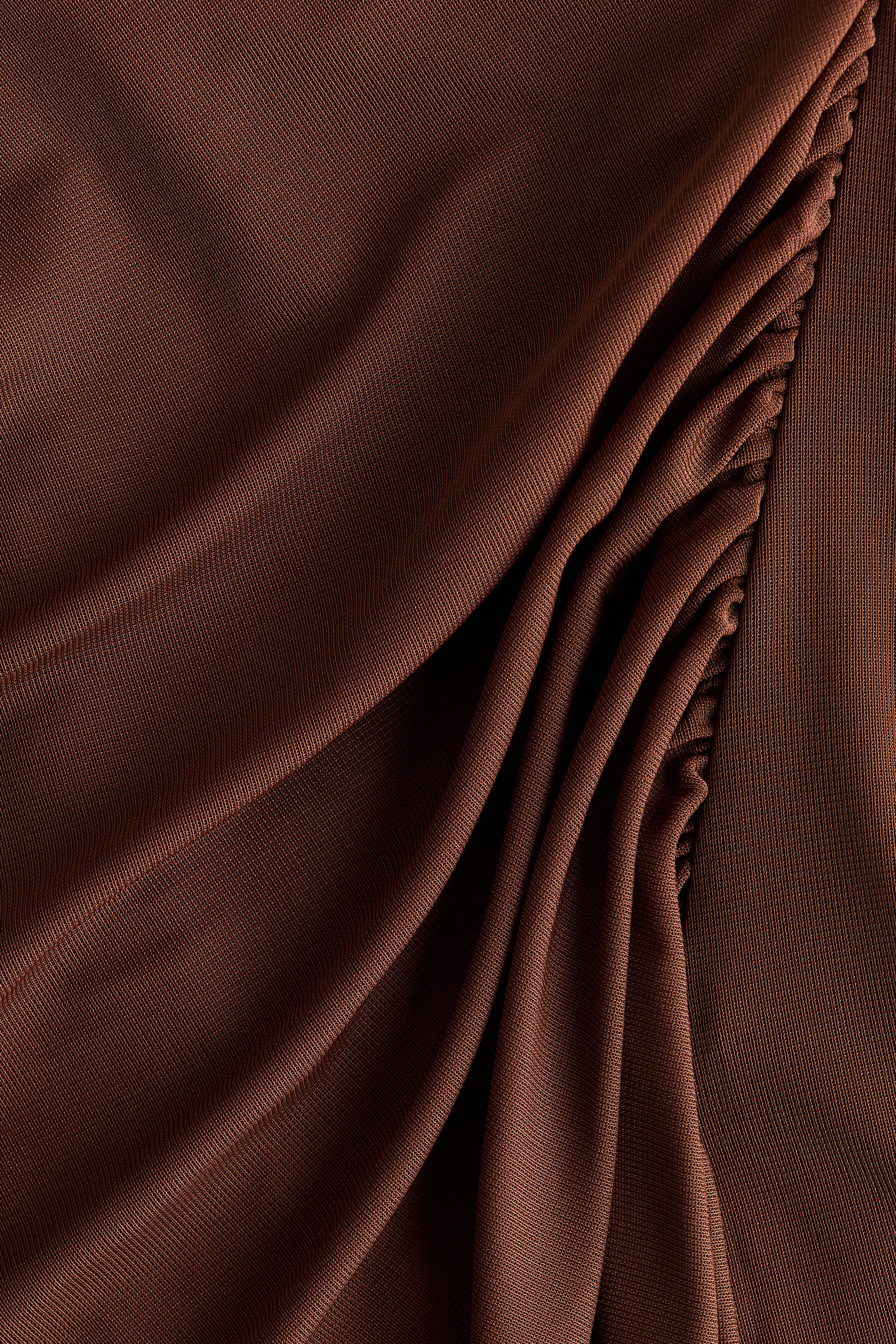 Draped Dress with Shoulder Pads