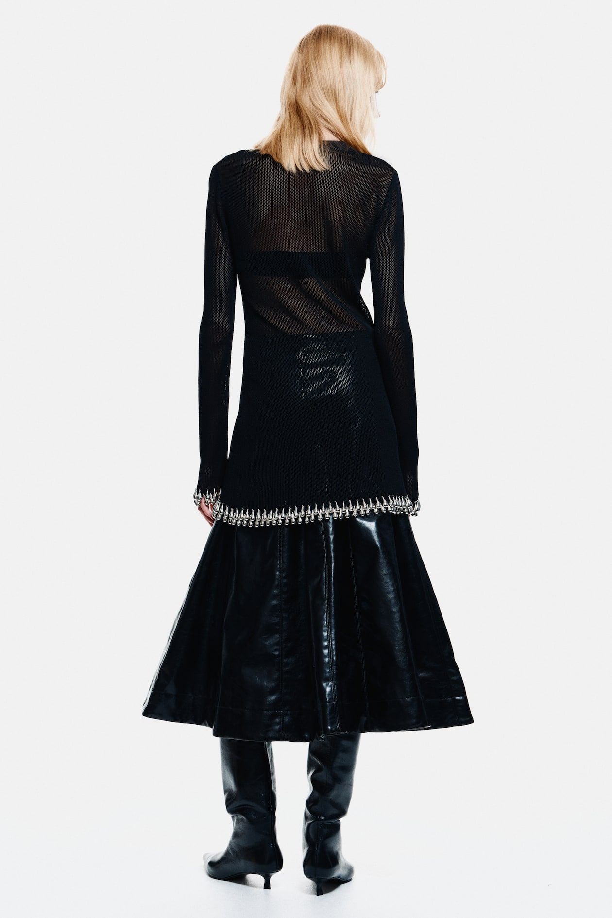 Bead-Trimmed Net Top - image 4