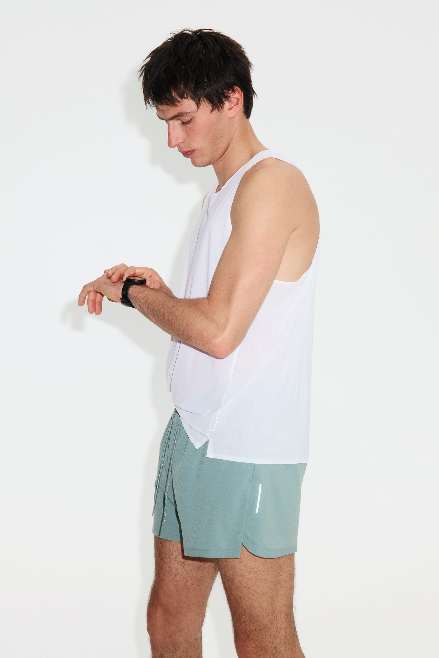 Sporttanktop met DryMove™ Regular Fit - Wit/Donkergrijs - 7