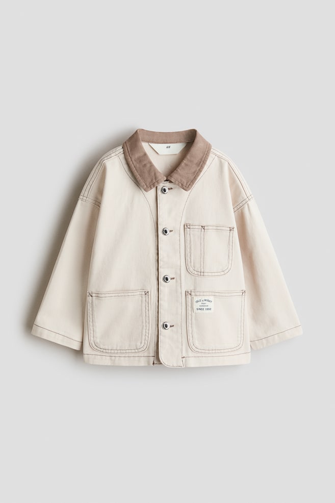 Twill Utility Jacket - Light beige - 1
