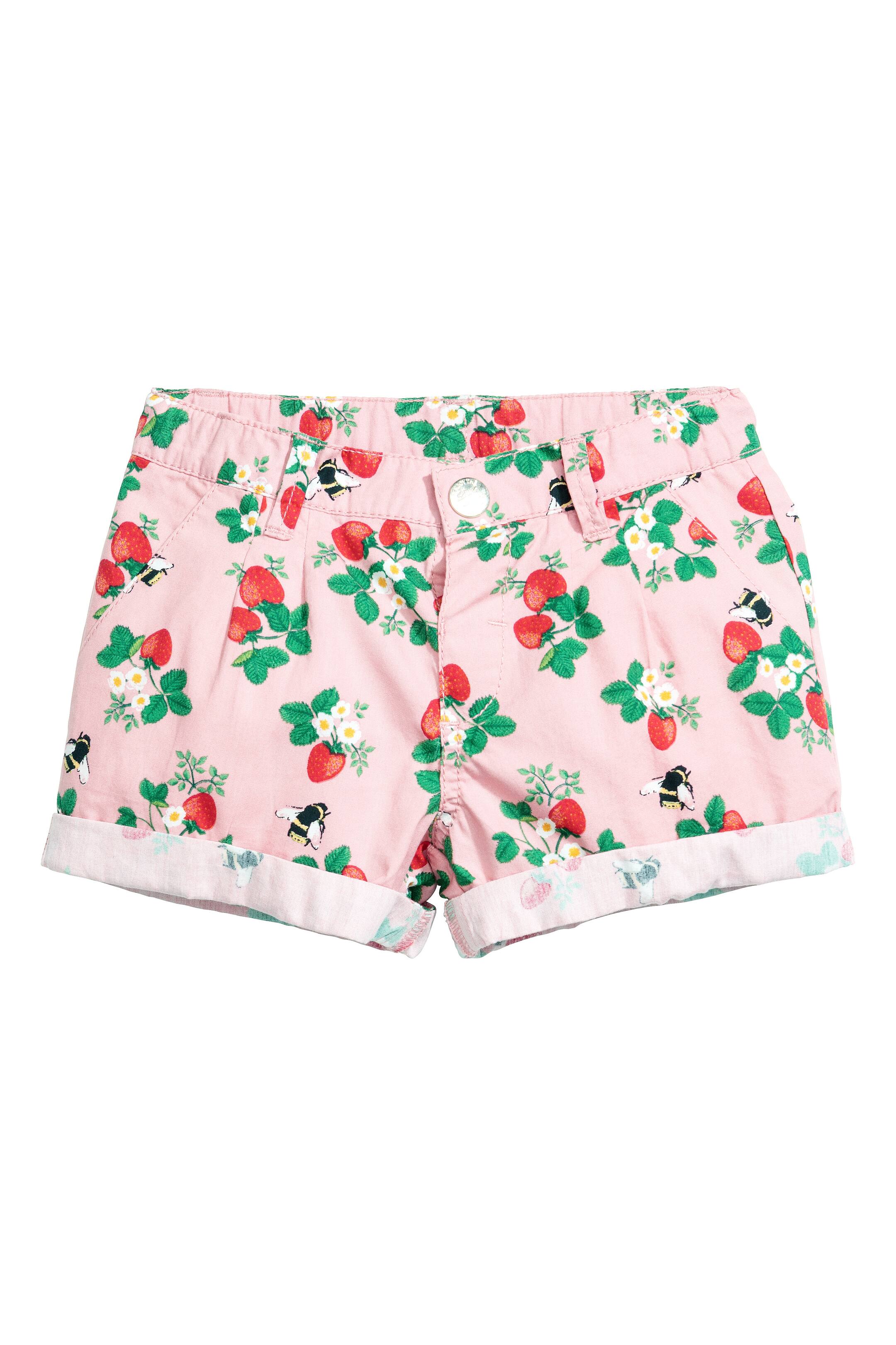 Grotere afbeelding bekijken: Katoenen short - Roze/aardbeien - KINDEREN | H&M NL 1