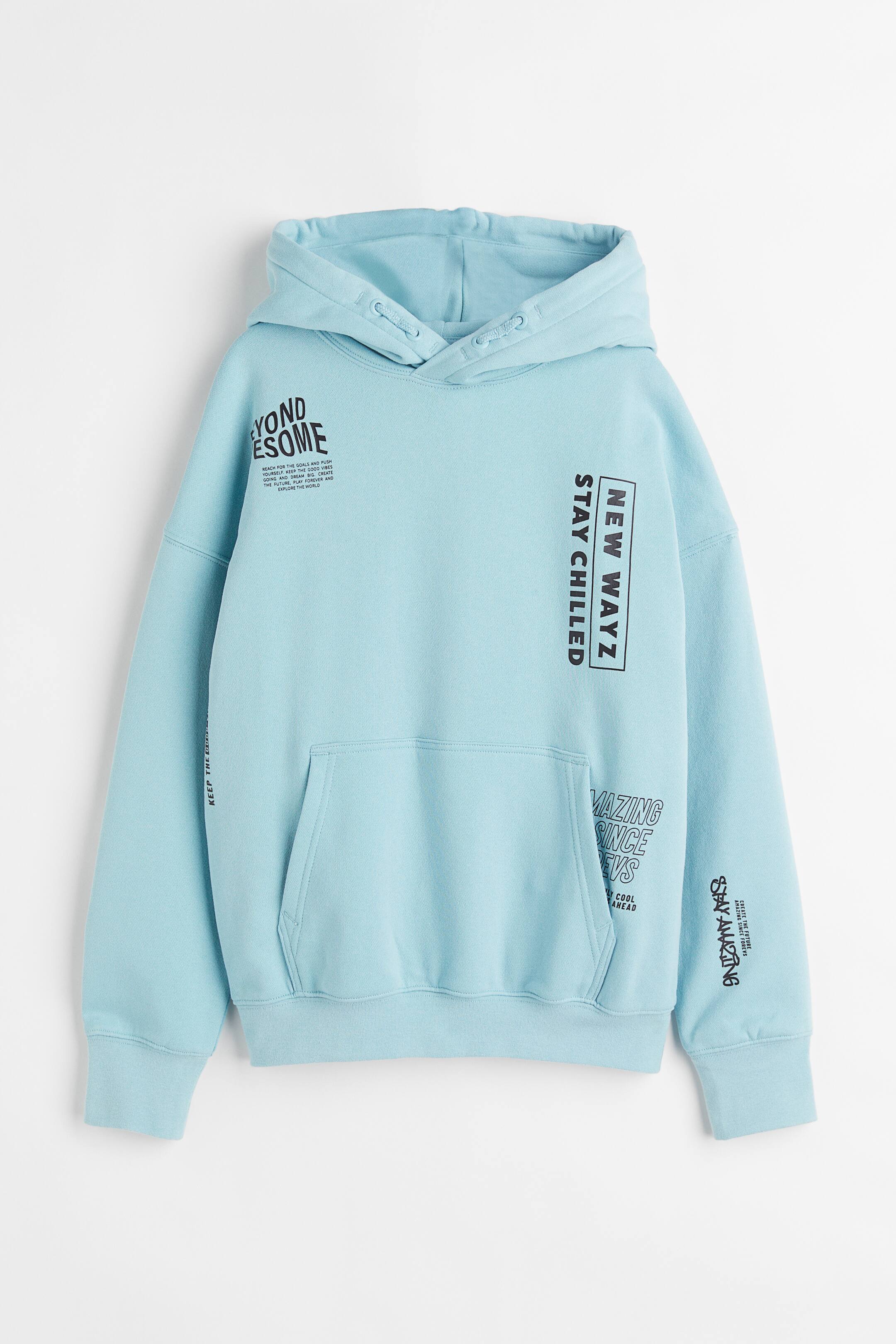 הצגת תמונה גדולה יותר: קפוצ'ון אוברסייז - Light turquoise/New Wayz - Kids | H&M IL 1