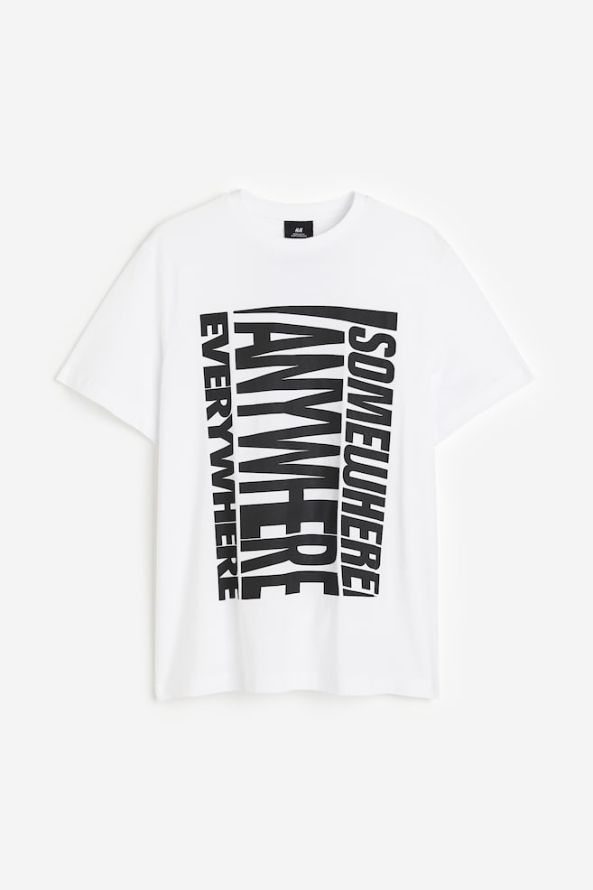 T-Shirt mit Print Regular Fit - Weiß/Anywhere/Braun/285 - 2