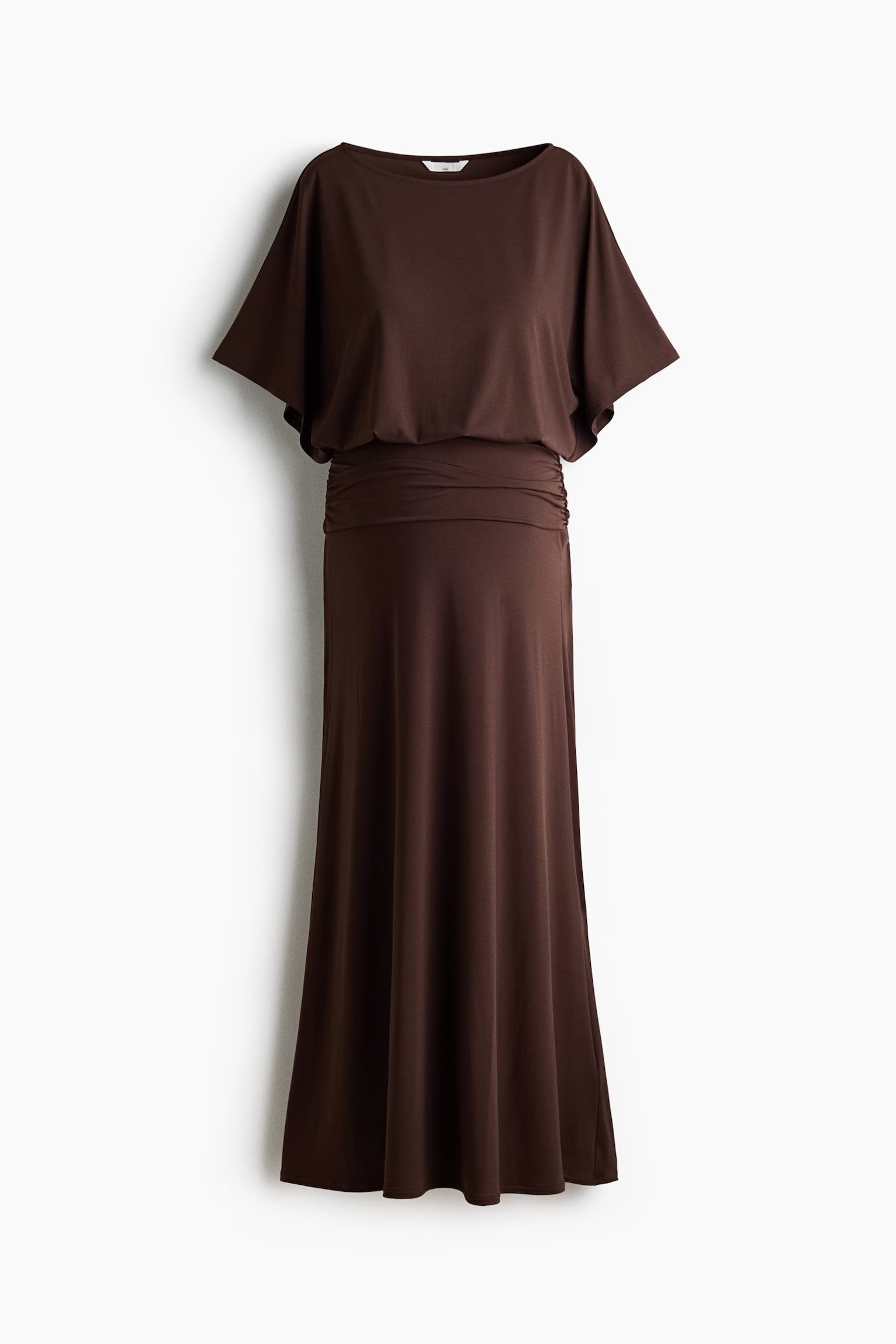 Женское платье H&M Mama Draped Maxi, цвет: Тёмный коричневый — фото 1