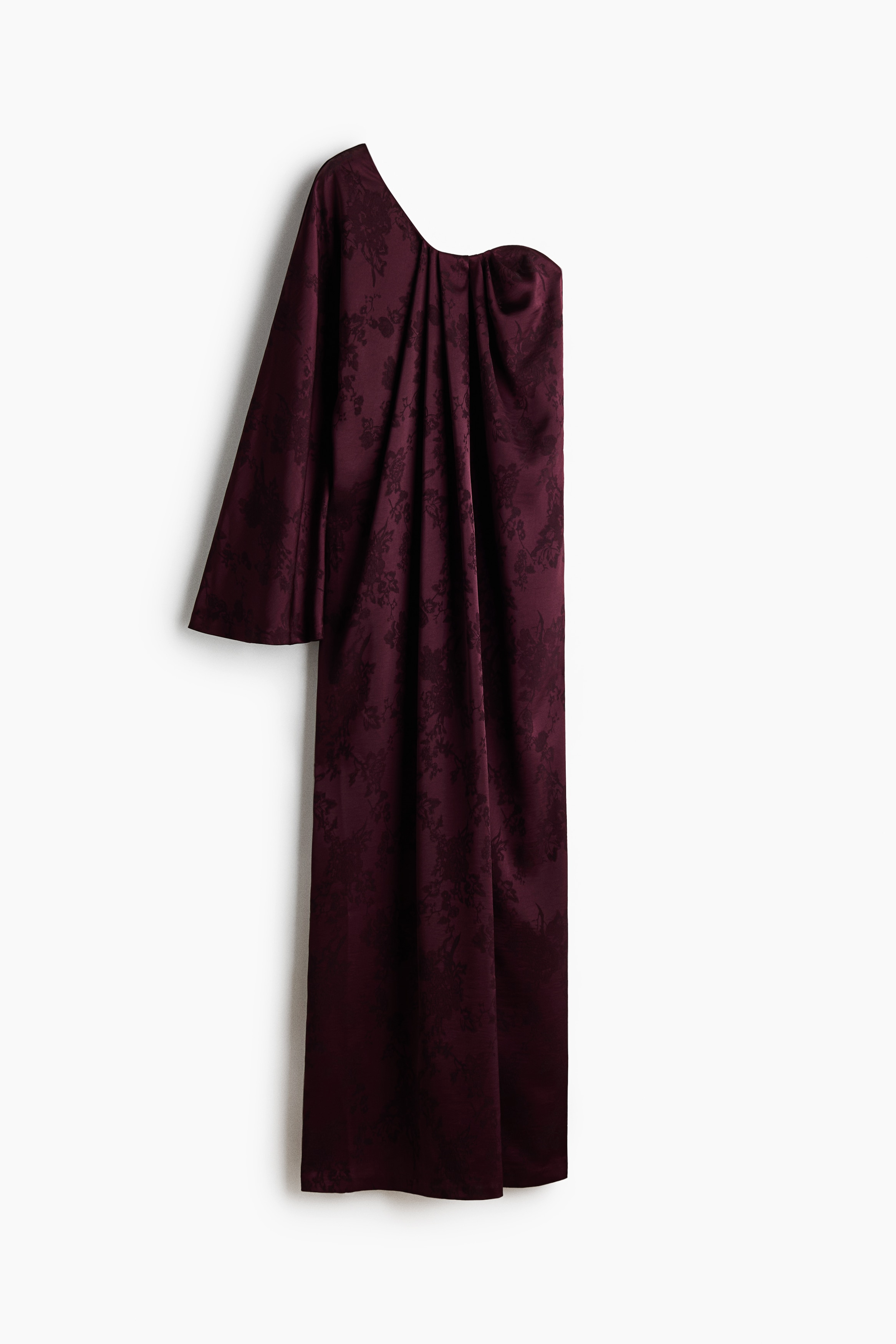One-shoulder satin dress