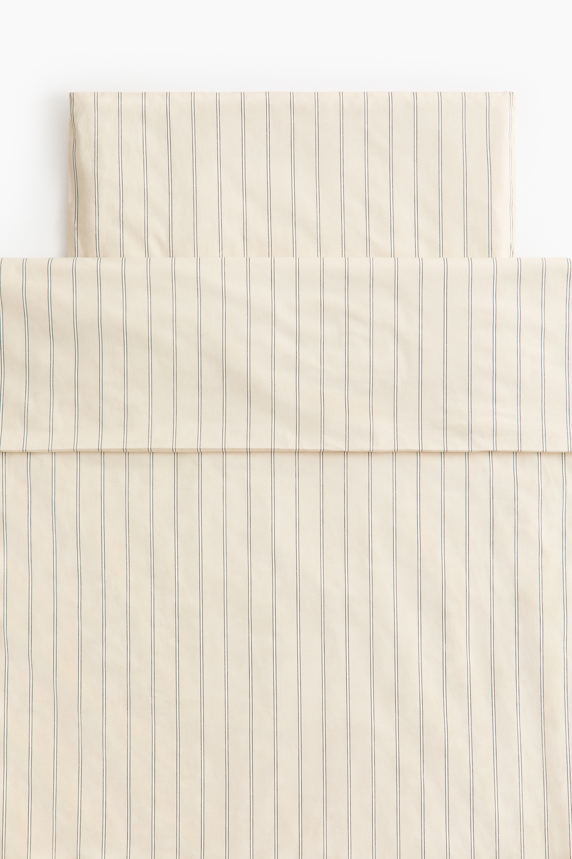 Set copripiumino per culla in cotone a righe - Beige chiaro/righe/Rosa polvere/righe