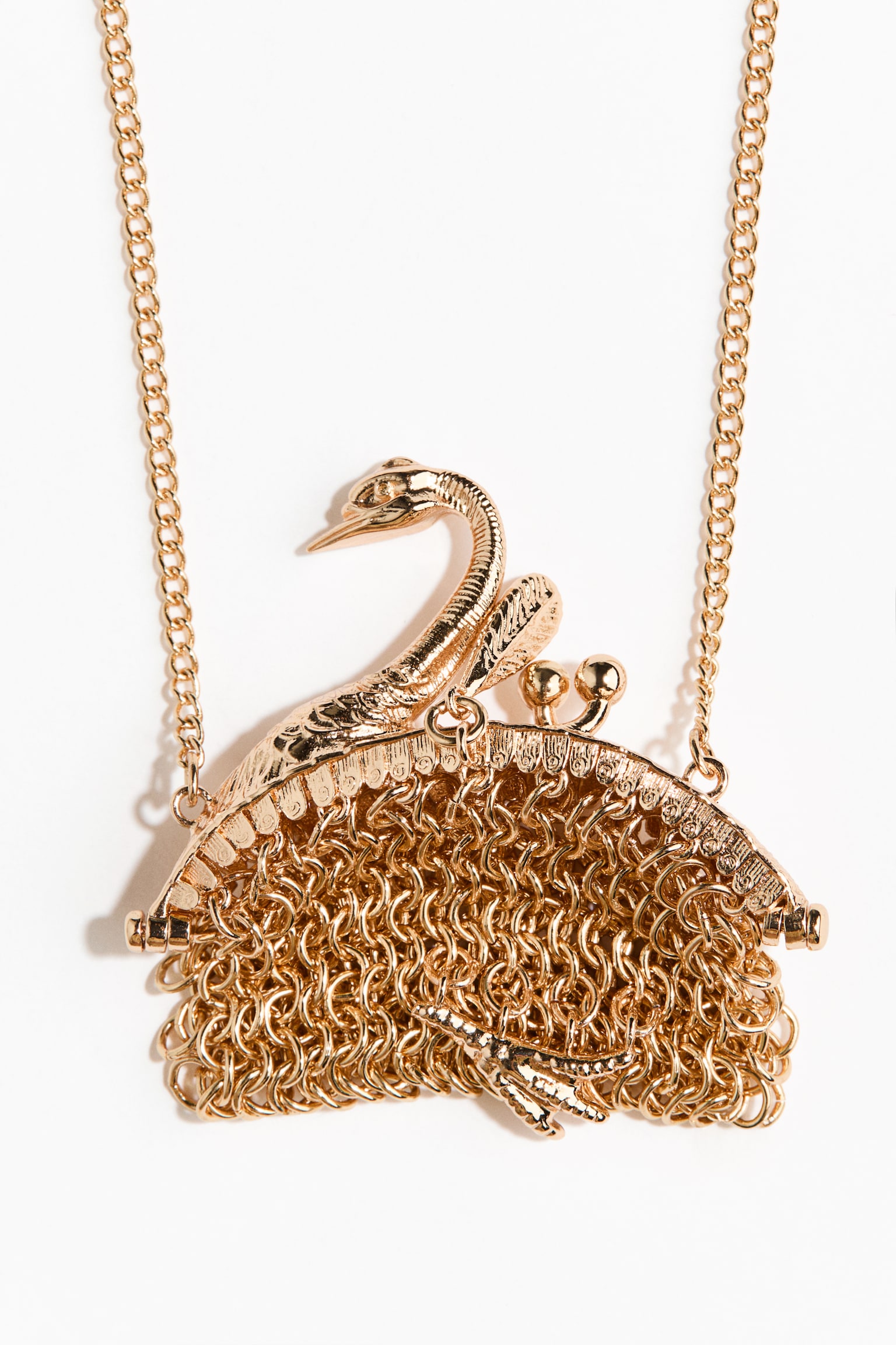 Женское колье H&M Purse-Pendant, цвет: Золотой — фото 3