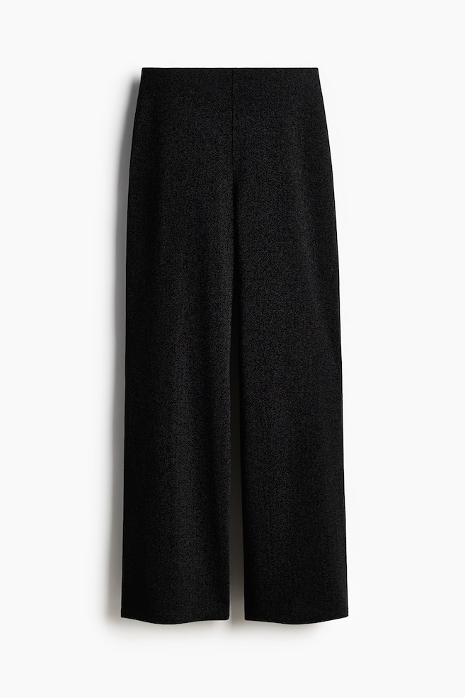 Pantalón recto de punto - Negro/Brillante/Negro/Gris oscuro/Brillante/Negro/Strass - 1
