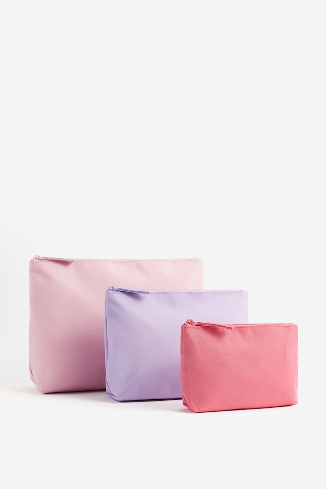 3-pack vaskepose - Lys lilla/Rosa/Hot pink - 3