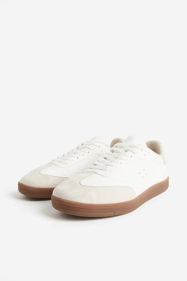 Sneakers - Blanc/beige clair/Noir/Écru - 2
