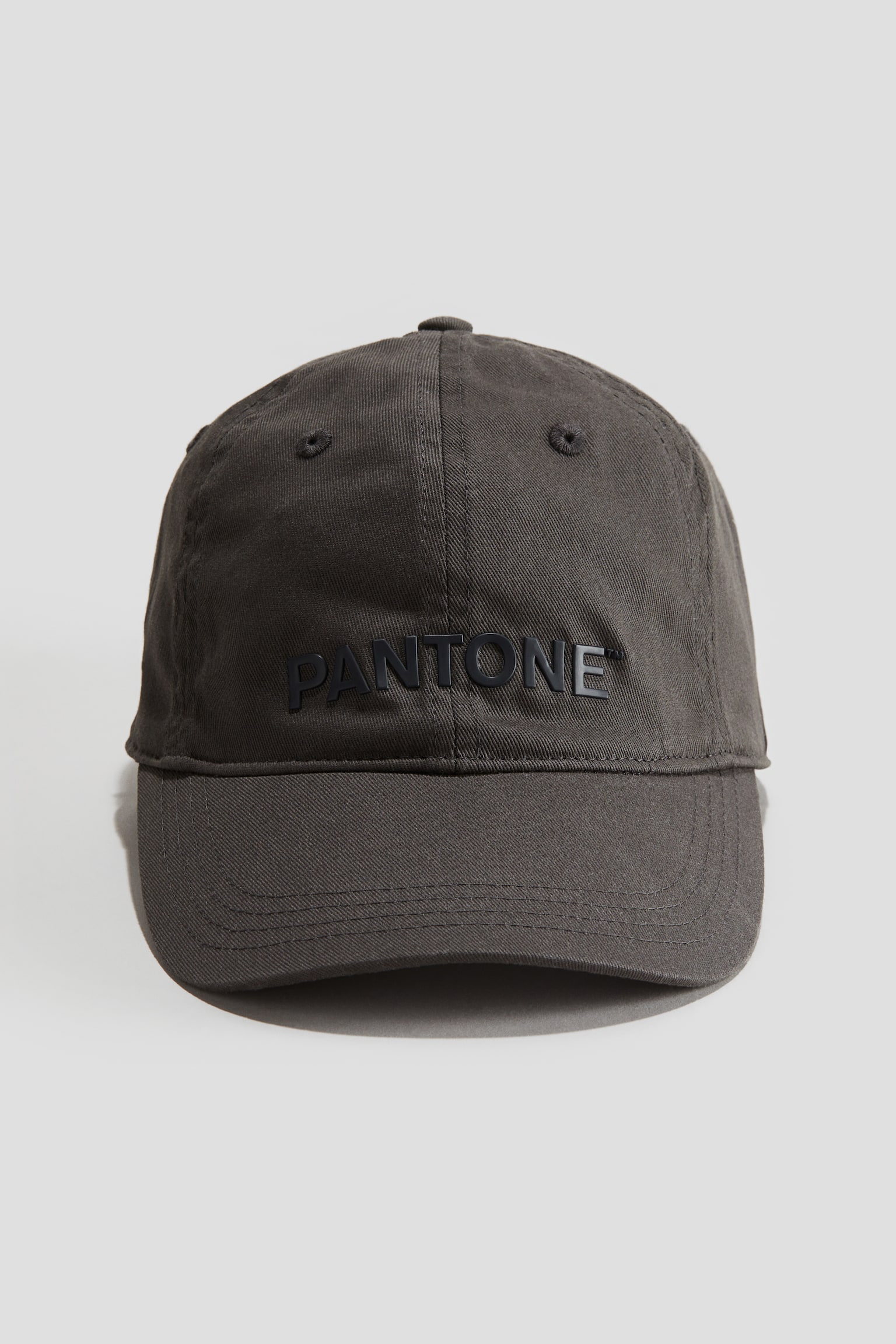 Embossed-print twill cap - Dark grey - 1