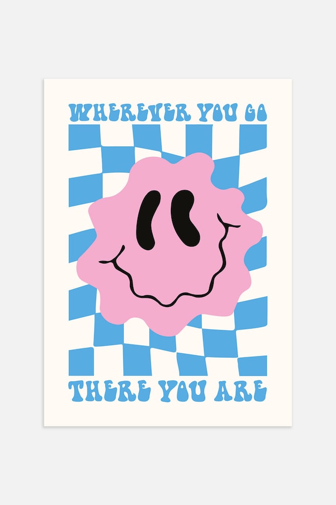 Here You Are Poster - Pink/blue/white - 1
