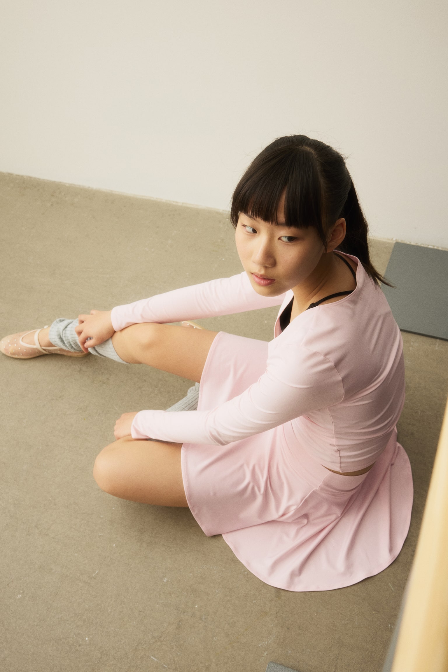 Gonna da tennis con DryMove™ - Rosa chiaro/Nero - 3