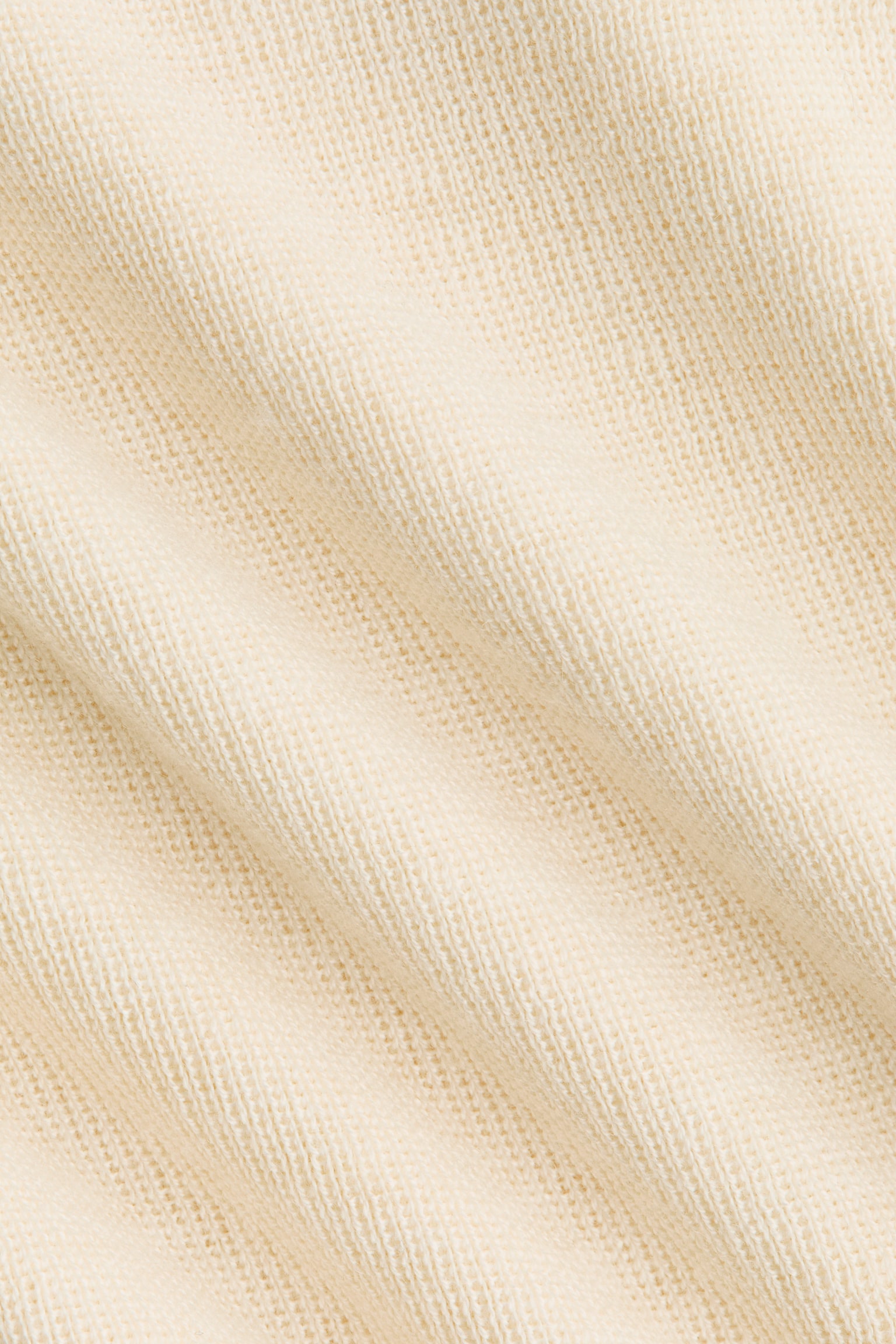 В’язана футболка в рубчик - Кремовий/Темно-зелений хакі - 5