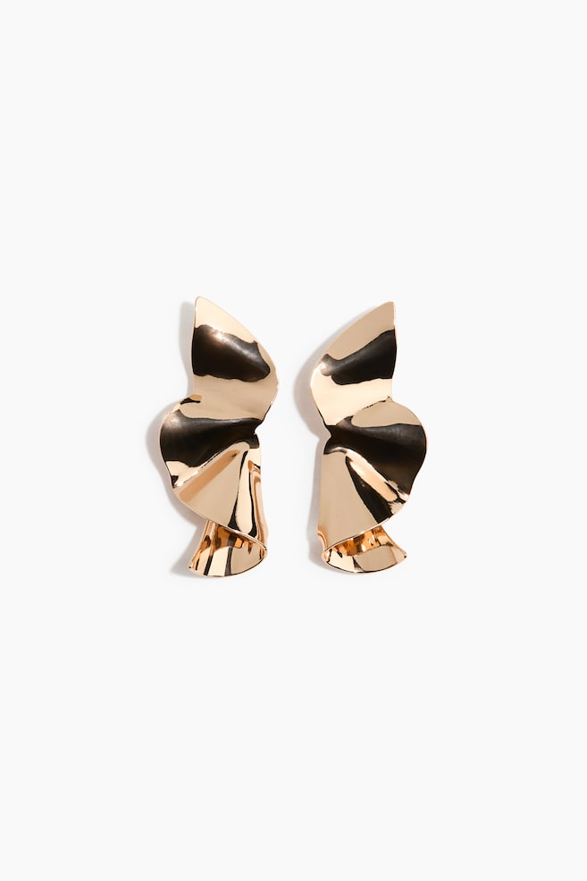 Statement earrings - Gold-coloured - 1