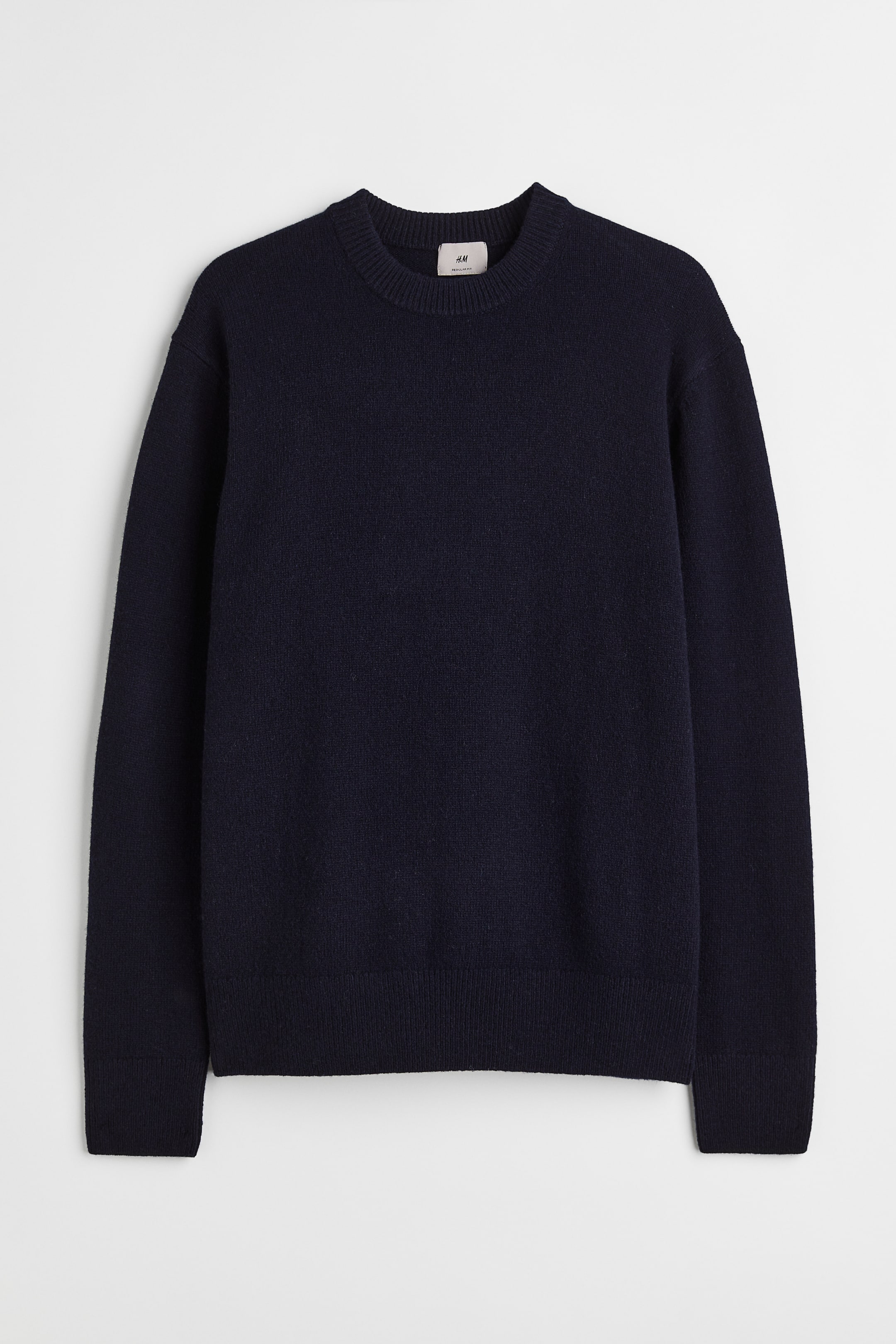 Xem ảnh lớn hơn: Áo jumper bằng len Regular Fit - Màu xanh tím than - Men | H&M VN 1