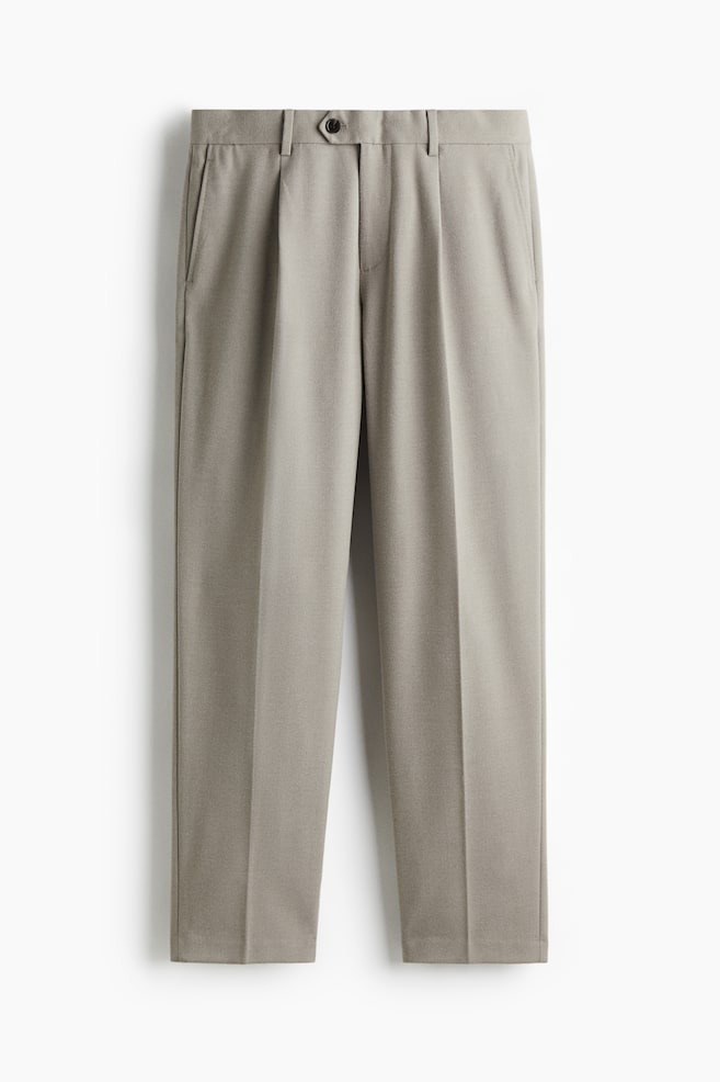 Pantalón pitillo Regular Fit - Beige/Negro - 1