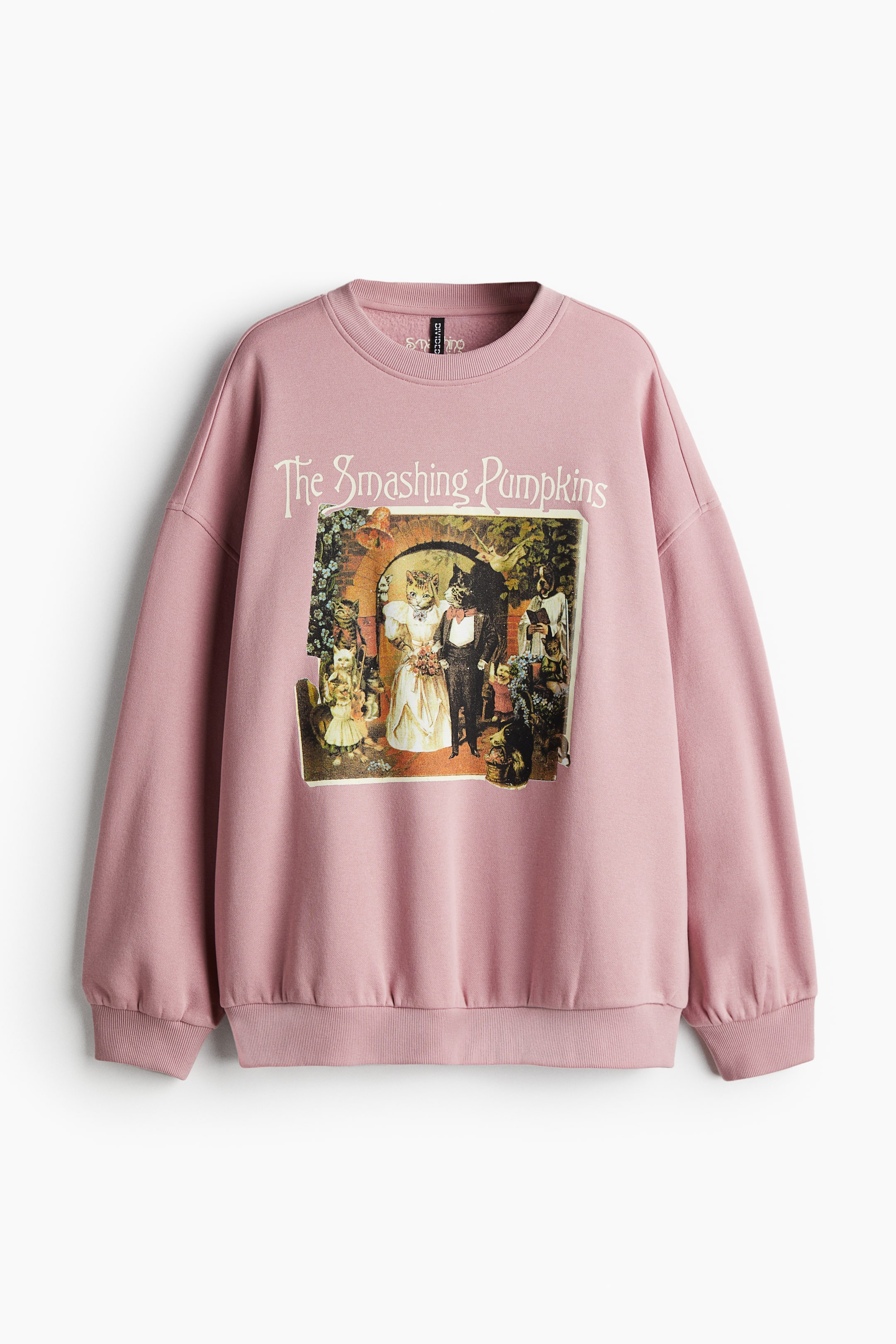 Oversized Printed Sweatshirt - Pink/The Smashing Pumpkins - Ladies | H&M US 5