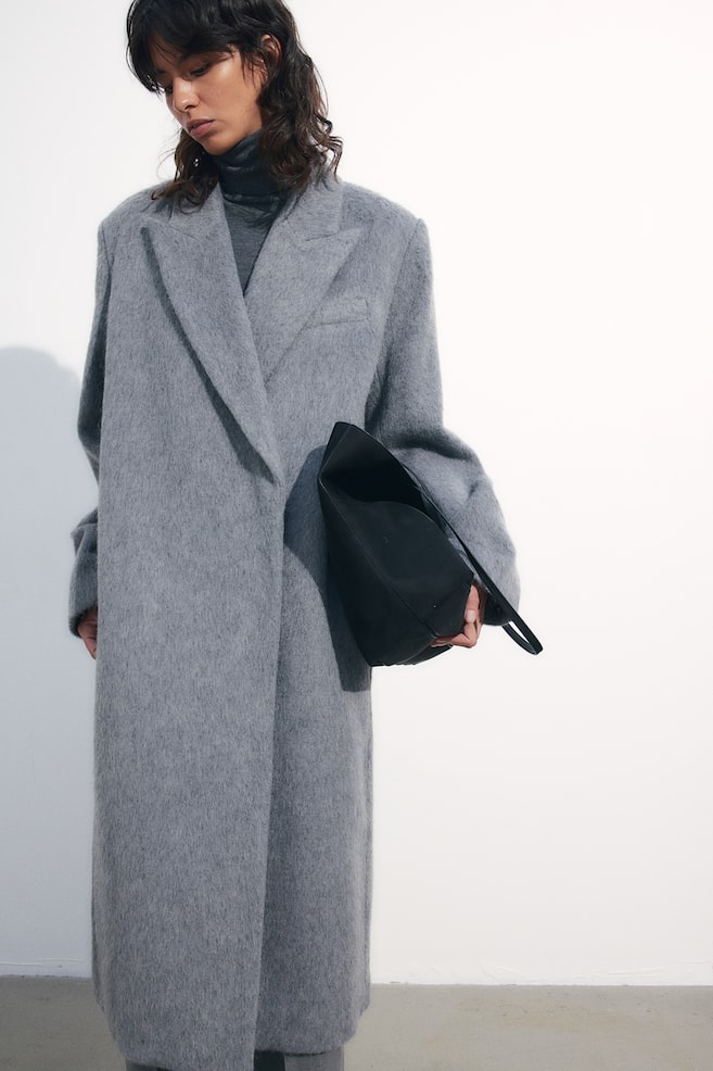 Wool-blend coat - Grey - 5