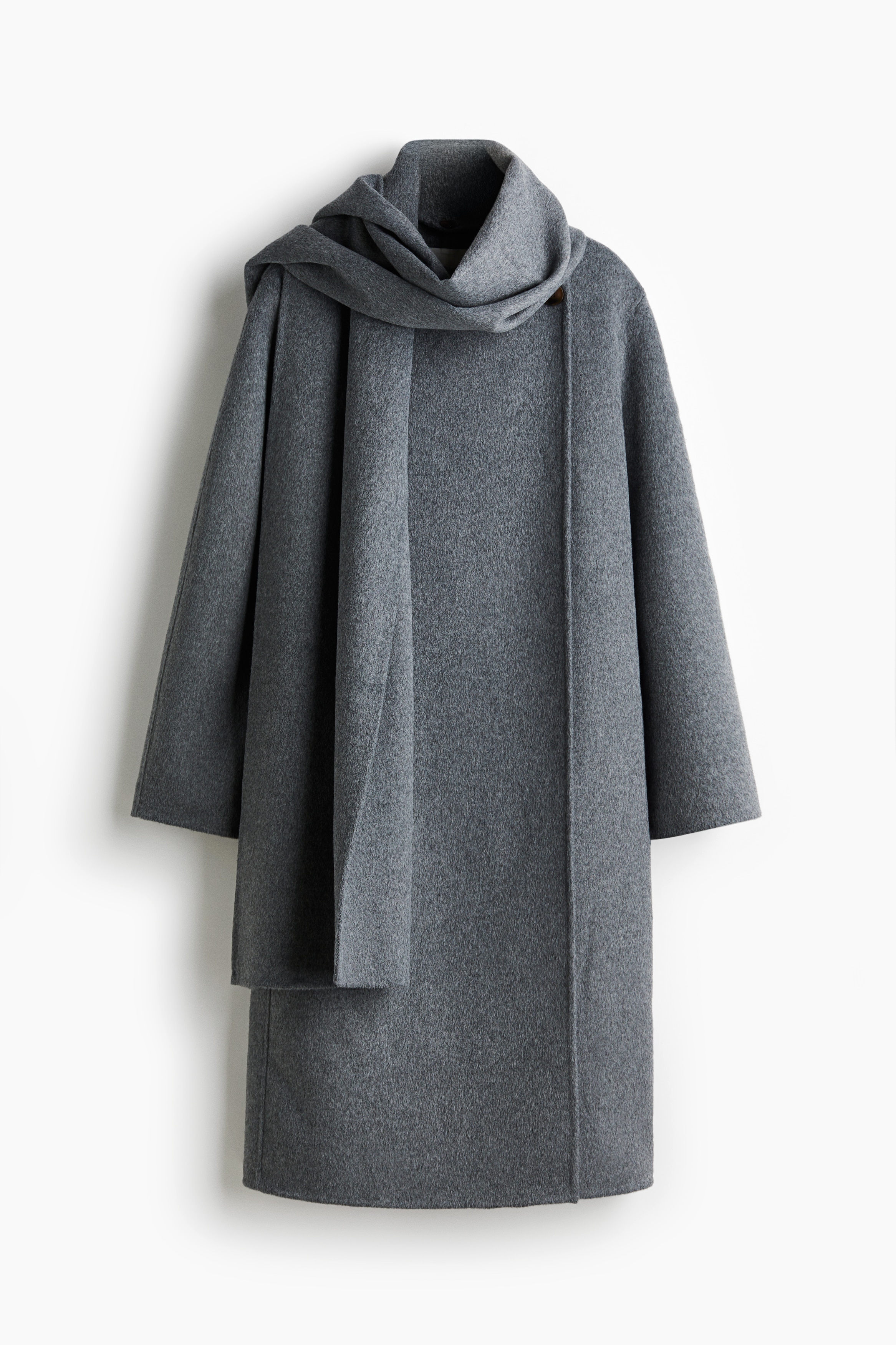 Handgjord kappa i ullmix - Grå