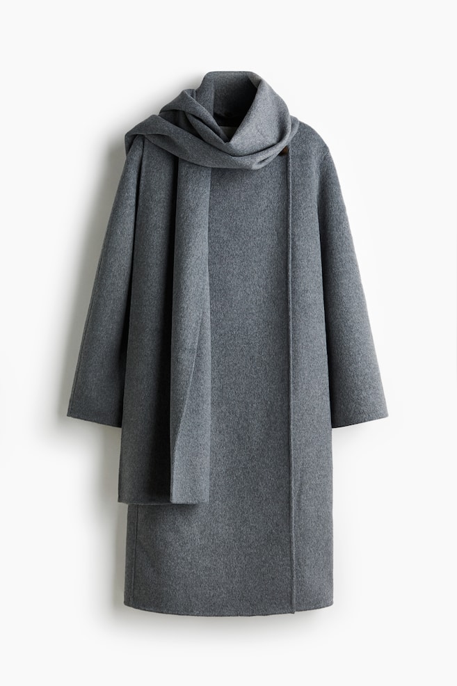 Handmade wool-blend coat - Grey - 1
