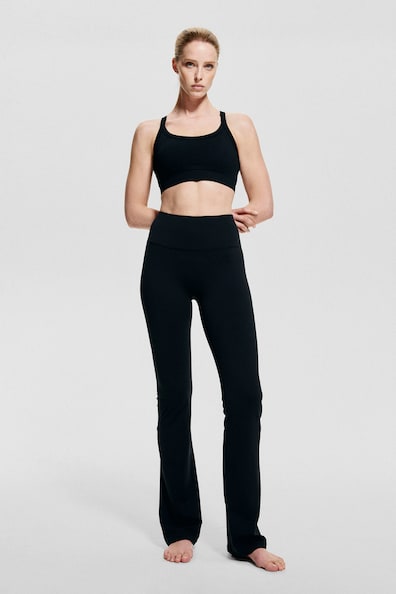 Leggings Donna A Vita Alta Svasati Con Taglio Elastico A Scaletta: Bootcut Yoga Pants Stilosi Per Ogni Occasione