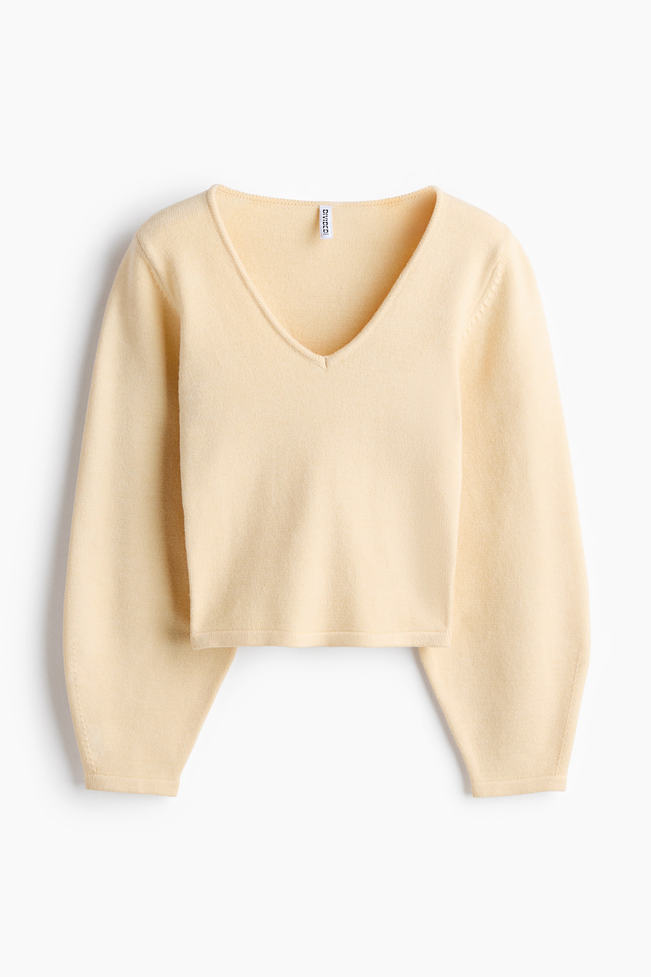 Fine-Knit V-Neck Sweater