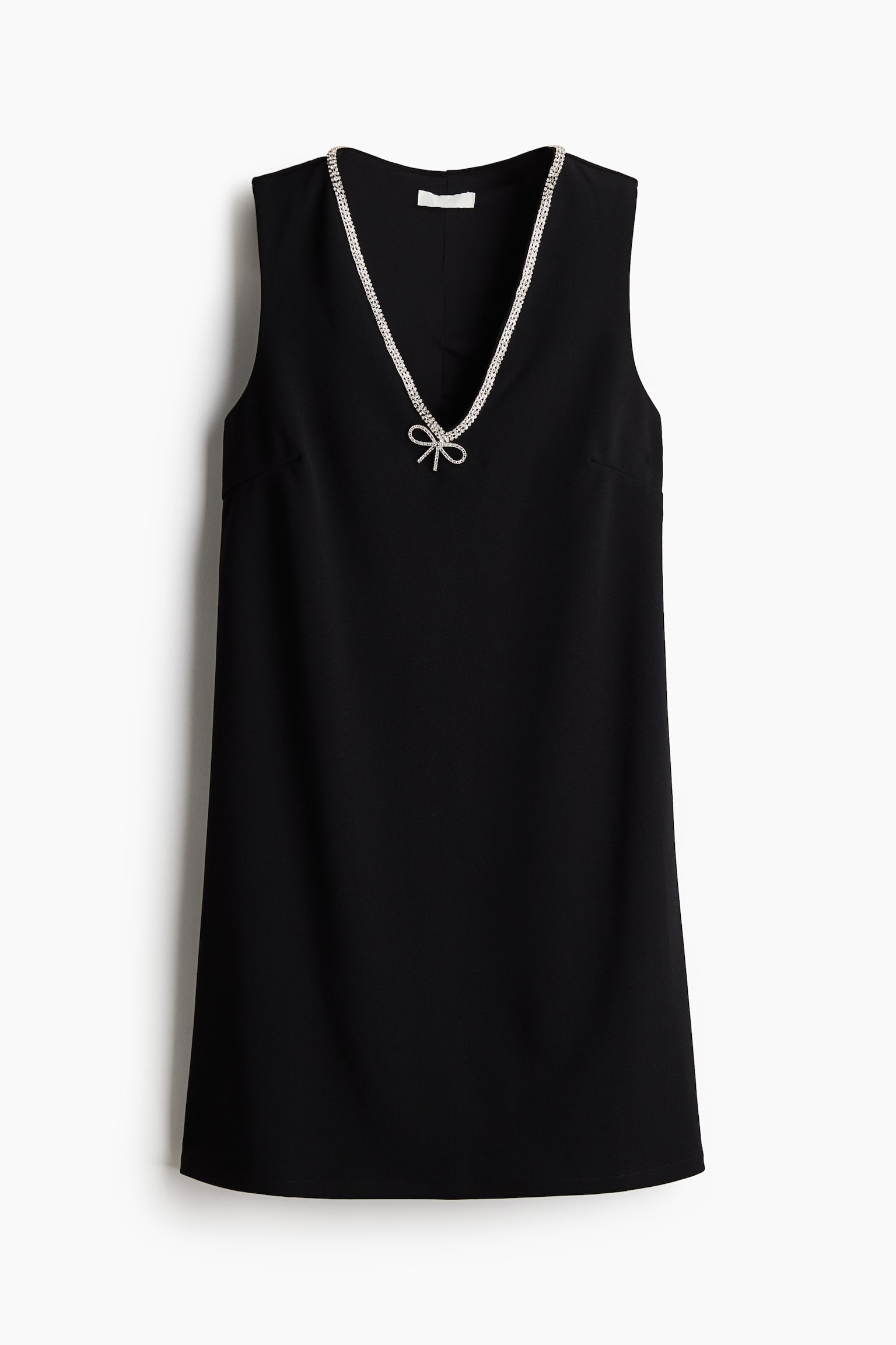 Rhinestone-decorated dress - Black - 2