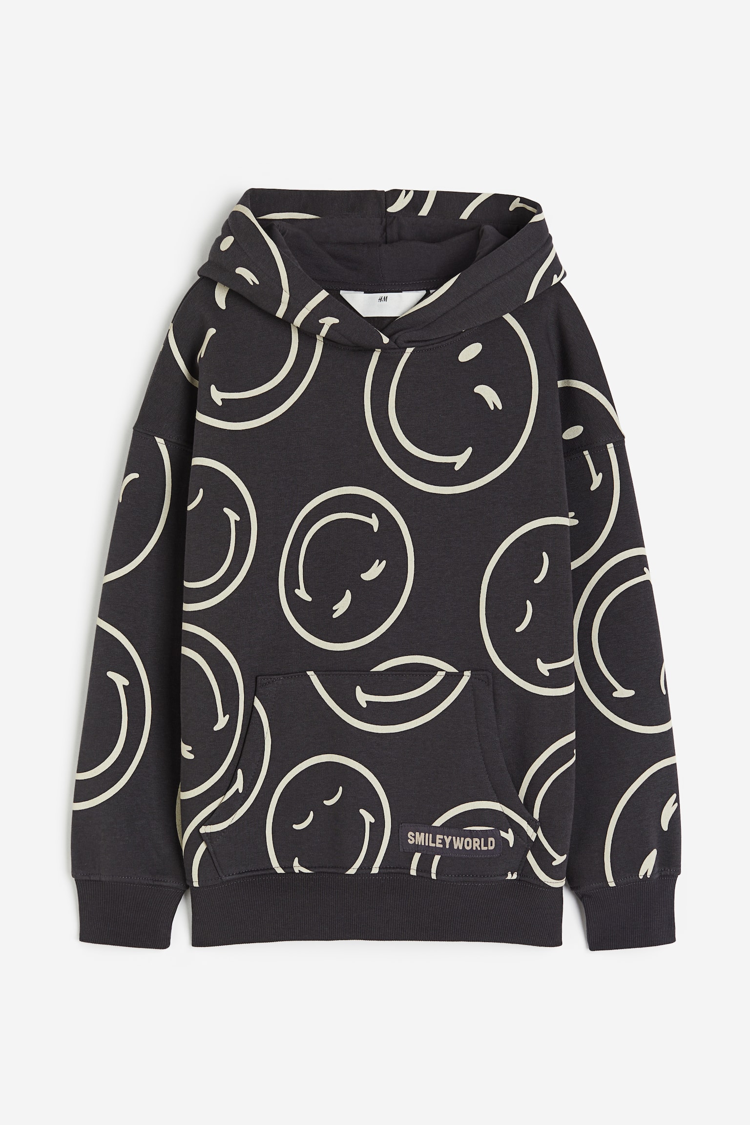 Oversized Print Hoodie - Dark grey/SmileyWorld®/Pink/Barbie - 1