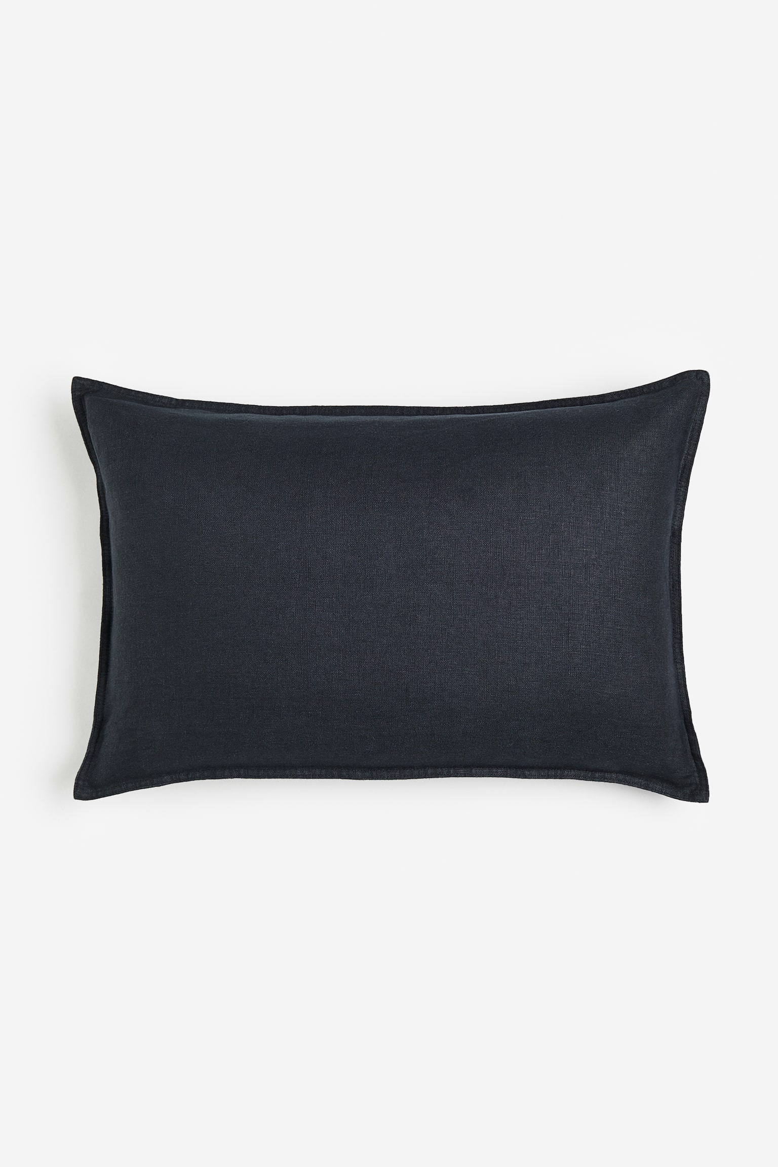 Washed linen cushion cover - Anthracite grey/Dark khaki green/Dark greige/White - 2