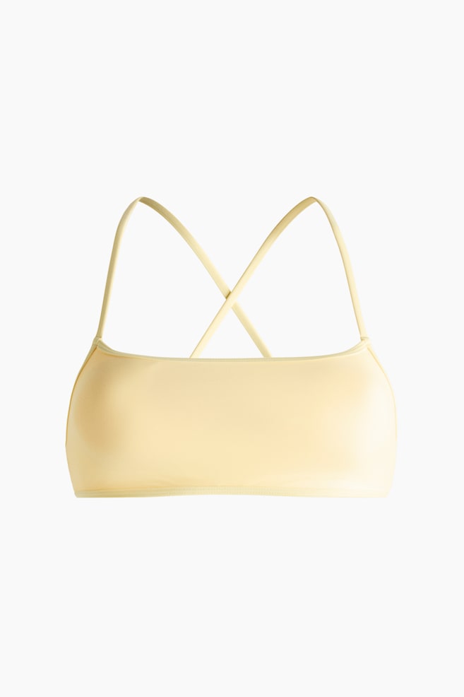 Padded Sports Bikini Top - Light yellow/Coffee - 1