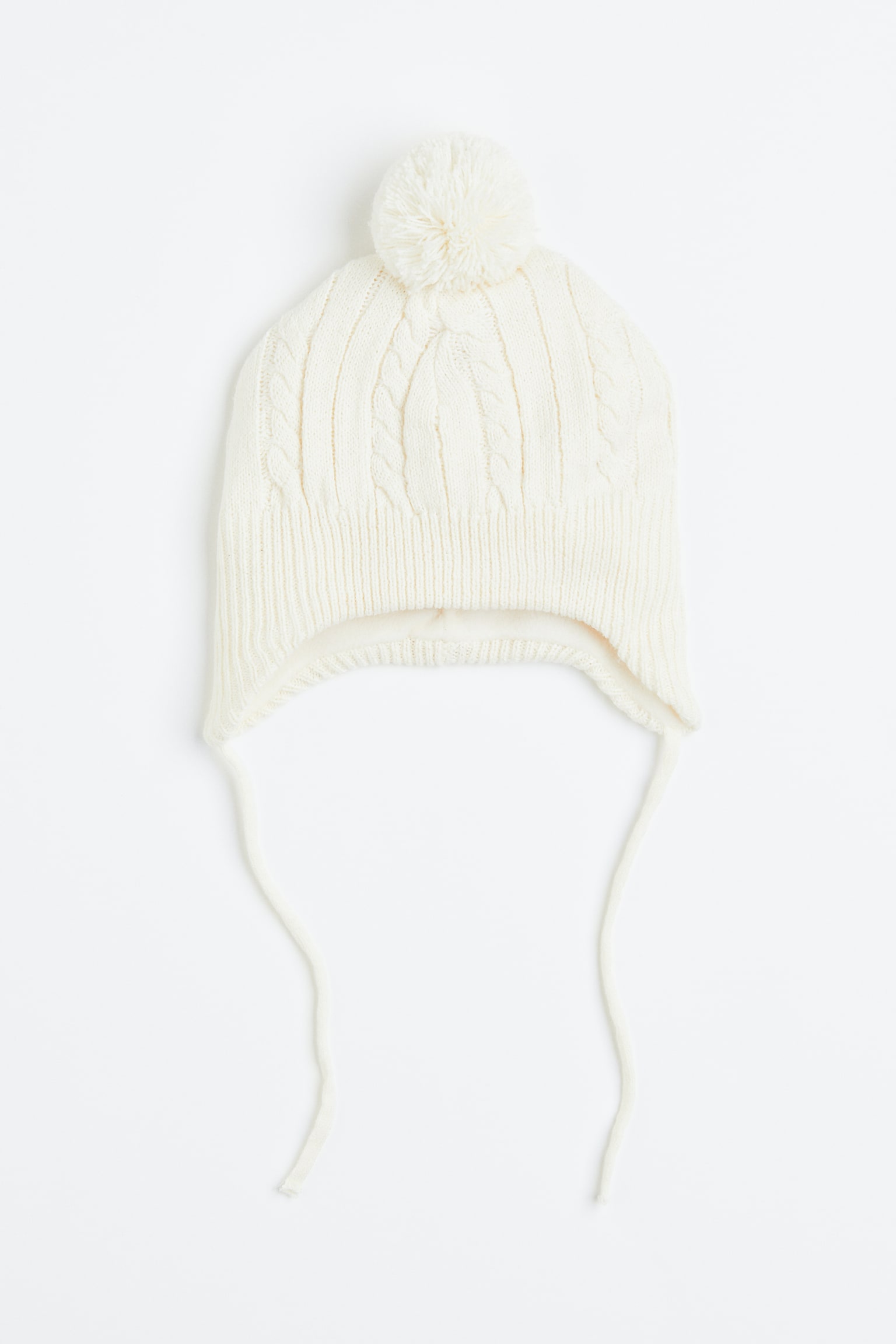 Knit Beanie - Natural white - 1