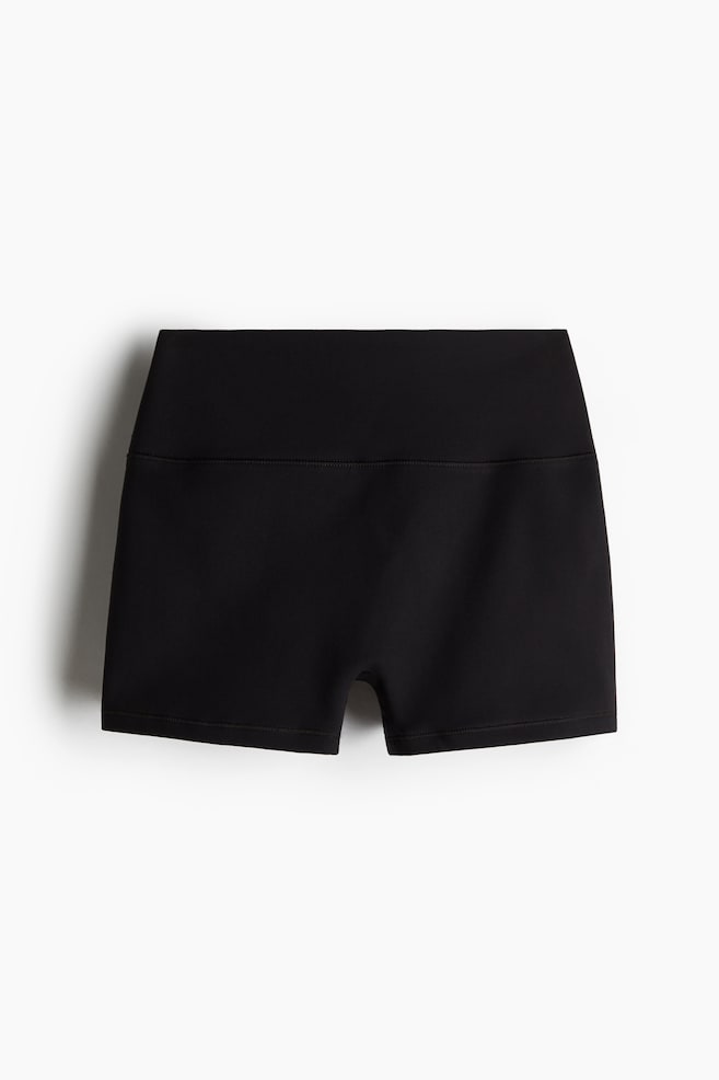 Sports hotpants with SoftMove™ - Black/Light yellow - 1
