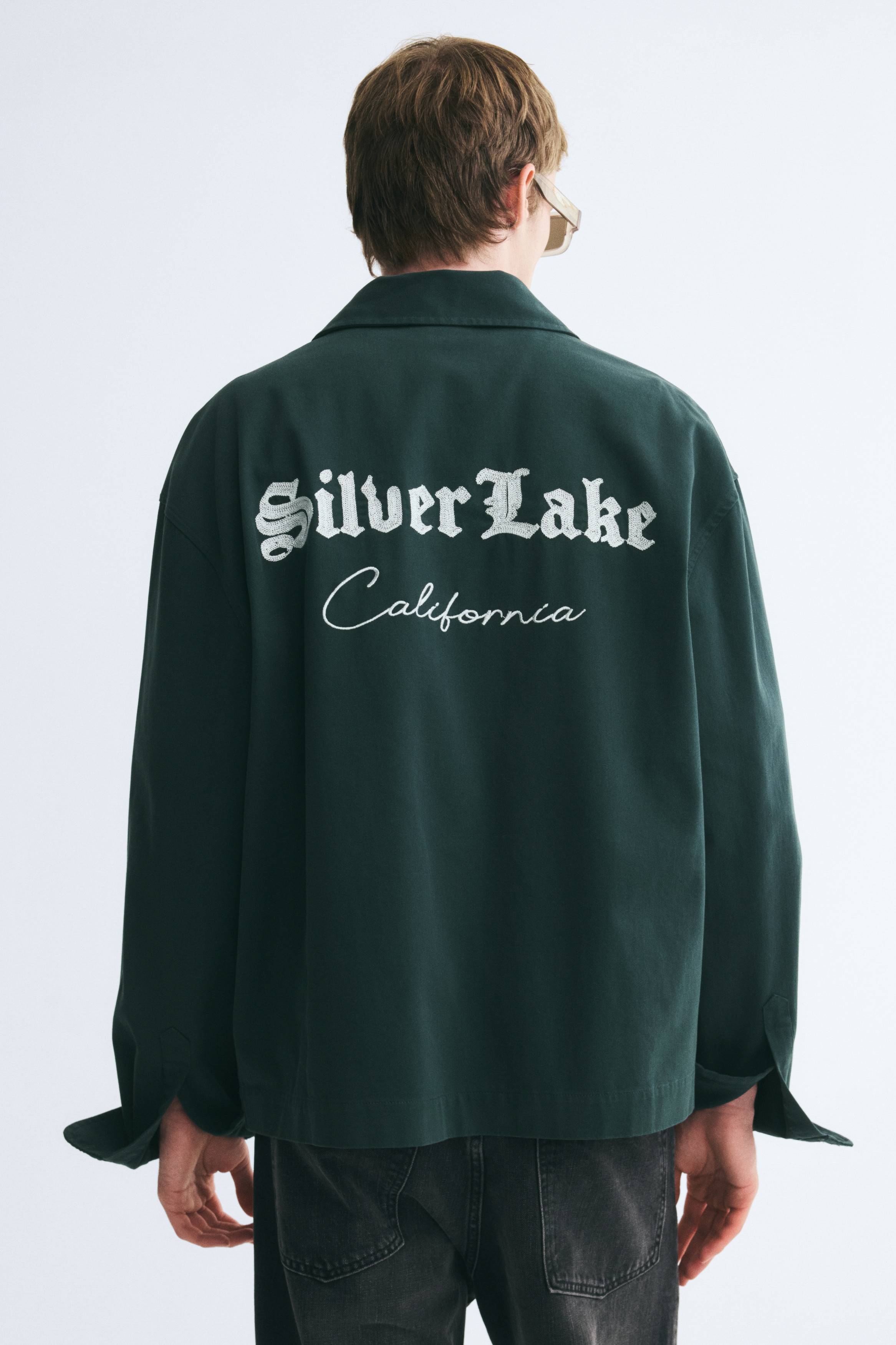 斜紋夾克襯衫 - 深綠色/Service Garments/黑色/Service Garments
