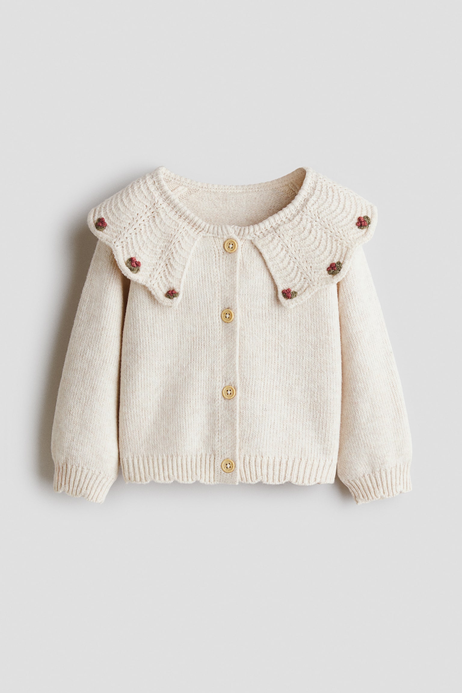 Collared cardigan - Light beige