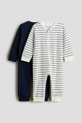 2-pack pyjamasoverall i bomull